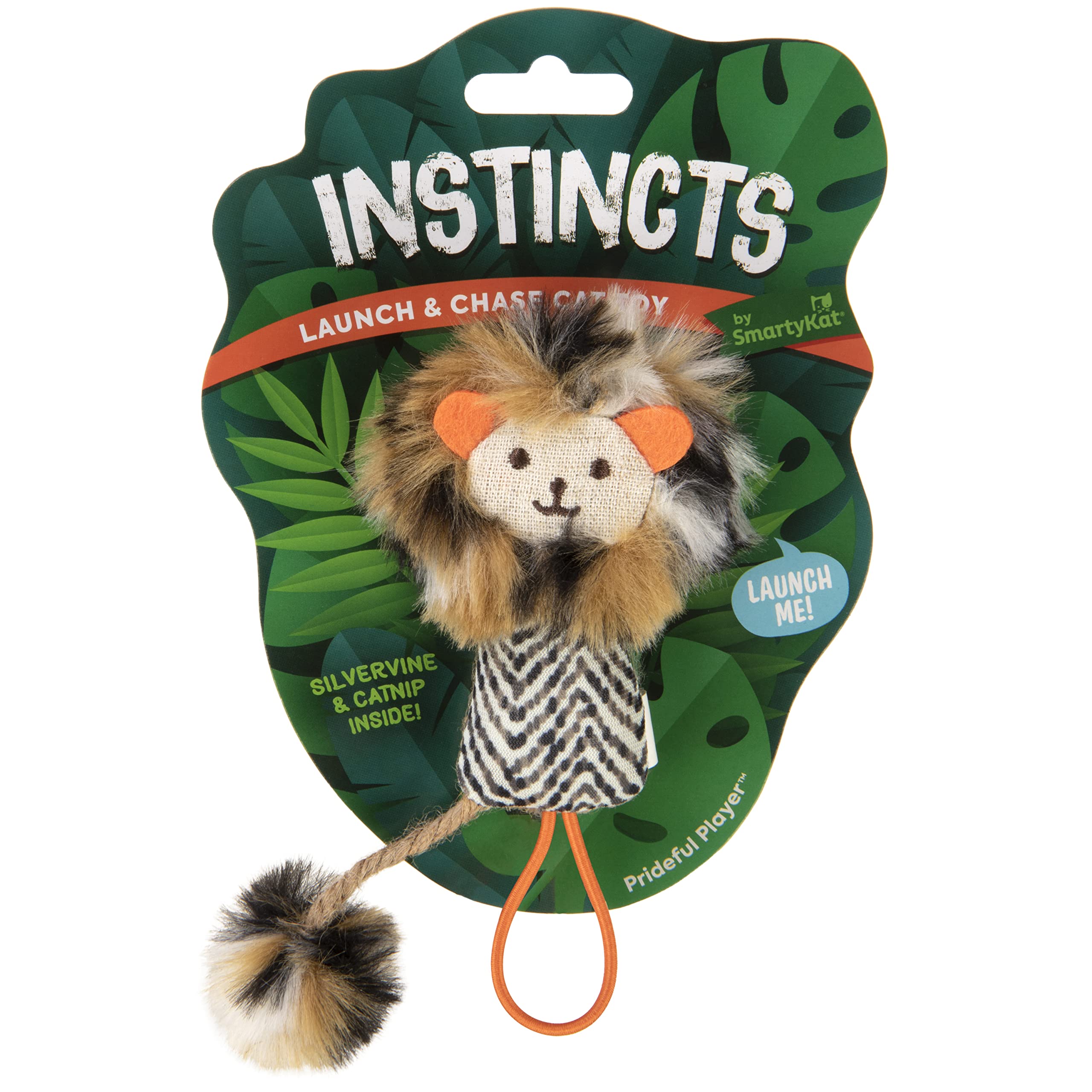 Smartykat Instincts Happynip Prideful Player Launcher Plush Interactive Cat Toy, Contains Catnip & Silvervine - Brown, One Size