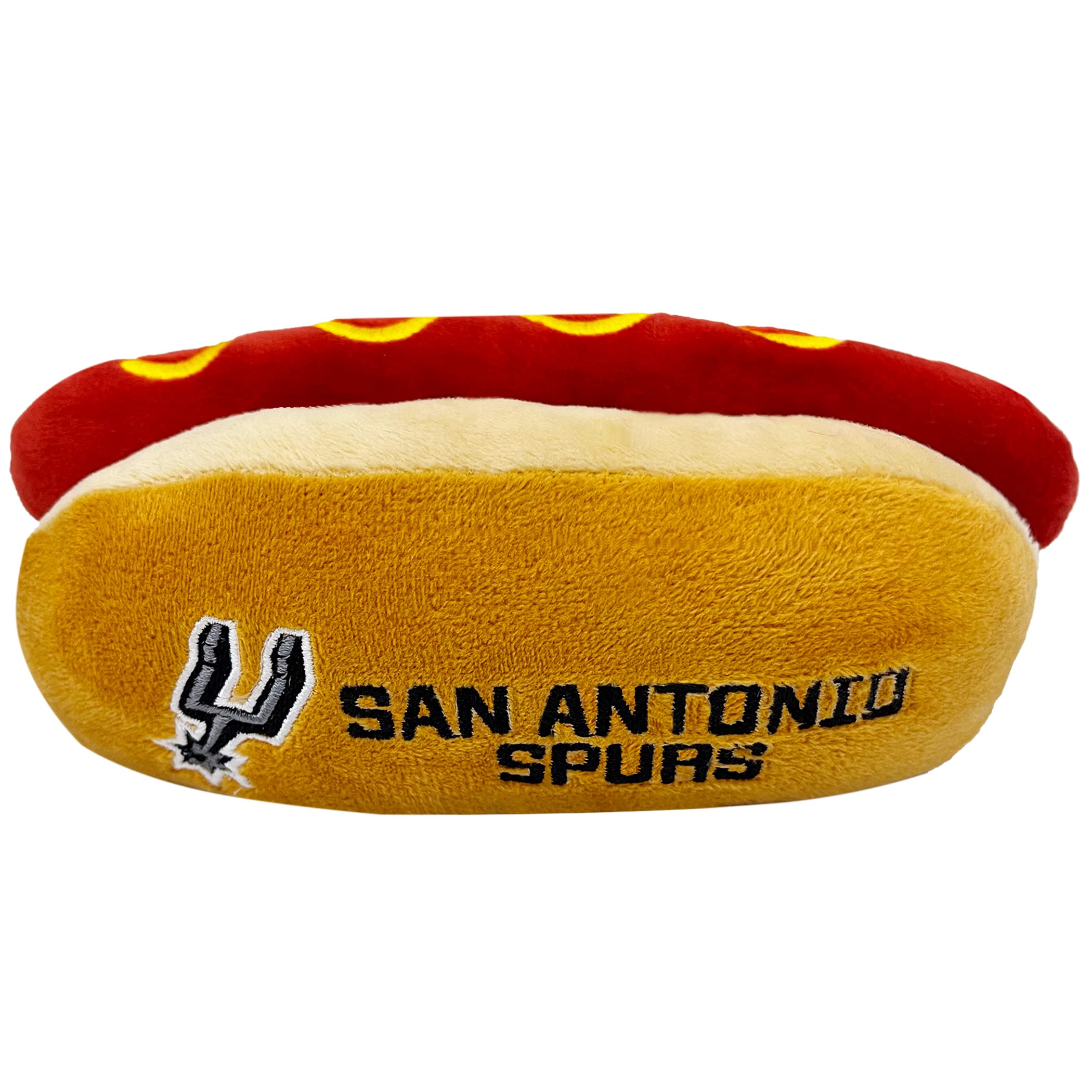 Pets First Nba San Antonio Spurs Hot Dog Plush Dog & Cat Squeak Toy - Cutest Hot-Dog Snack Plush Toy For Dogs & Cats With Inner