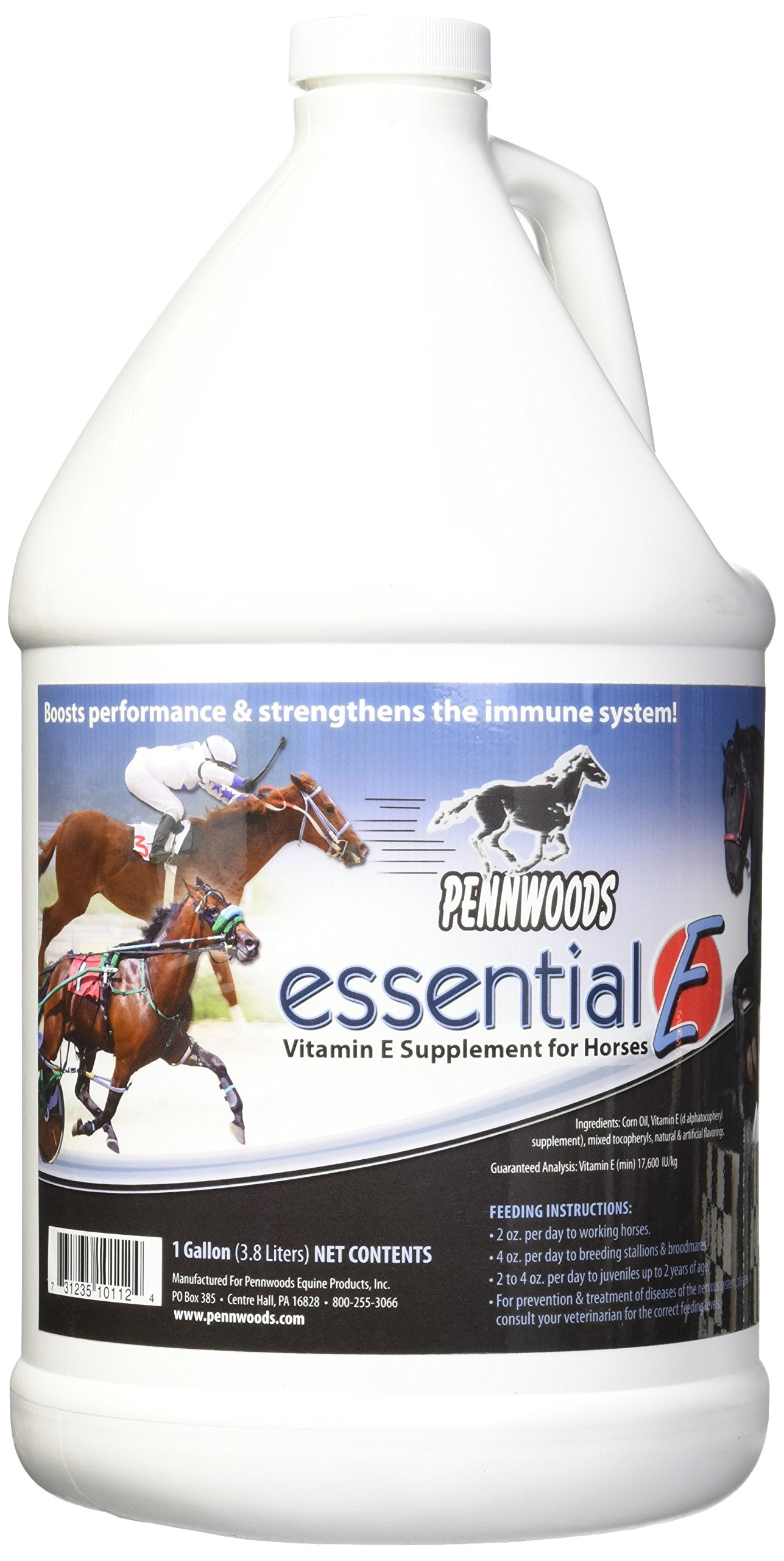 Pennwoods Essential E: Equine Vitamin E Supplement for Horse Health, Performance, Recovery & Nutrition - 1 Gallon