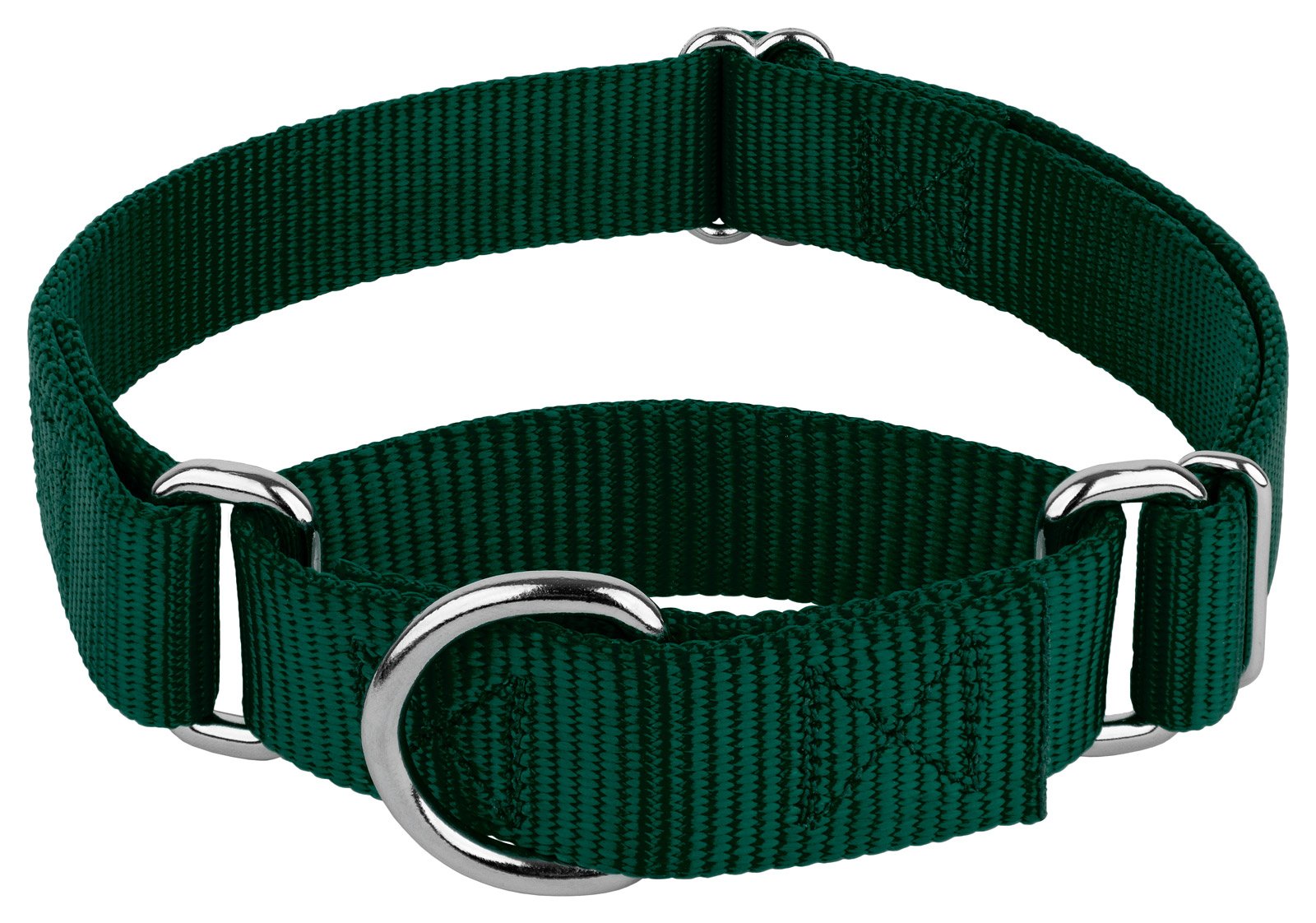Country Brook Petz Martingale Dog Collar - Heavy-Duty Training Collar With No Buckle - Service Dog Collar For All Pups - Vibrant, Colorful Collection (Green, 1 Inch, Large)