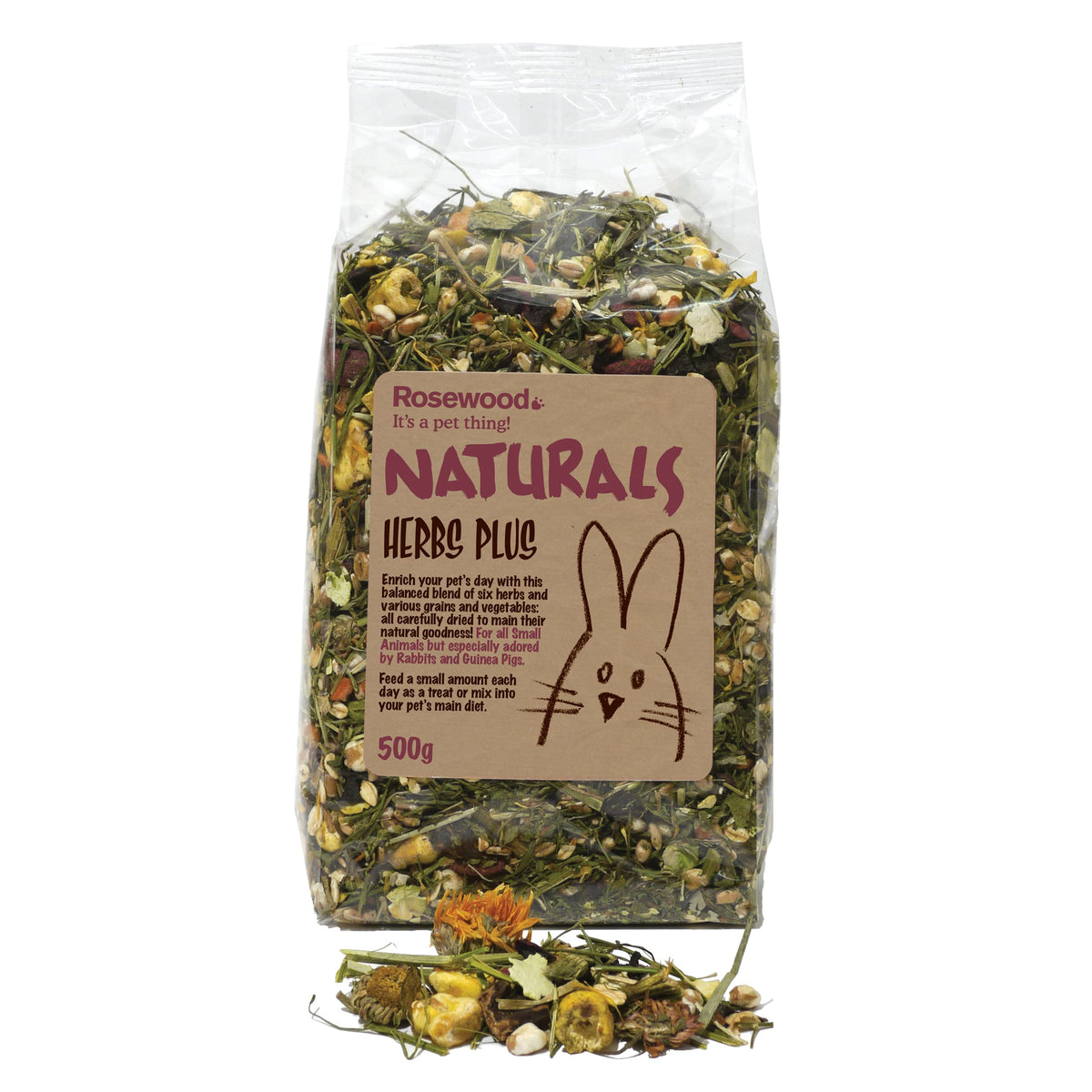 Naturals Rosewood Herb Plus Small Animal Treat (500G)