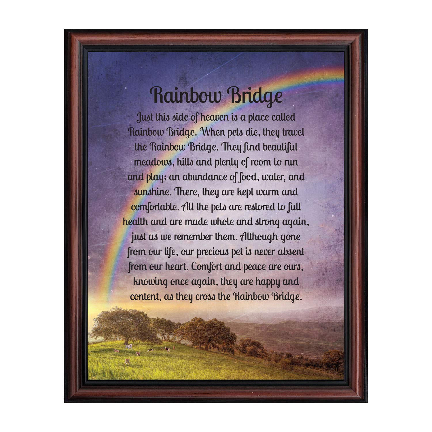 Crossroads Home Décor Rainbow Bridge Picture Frame, Dog Loss, Loss Of A Pet, Loss Of A Cat, Pet Memorial Picture Frame, 2185W