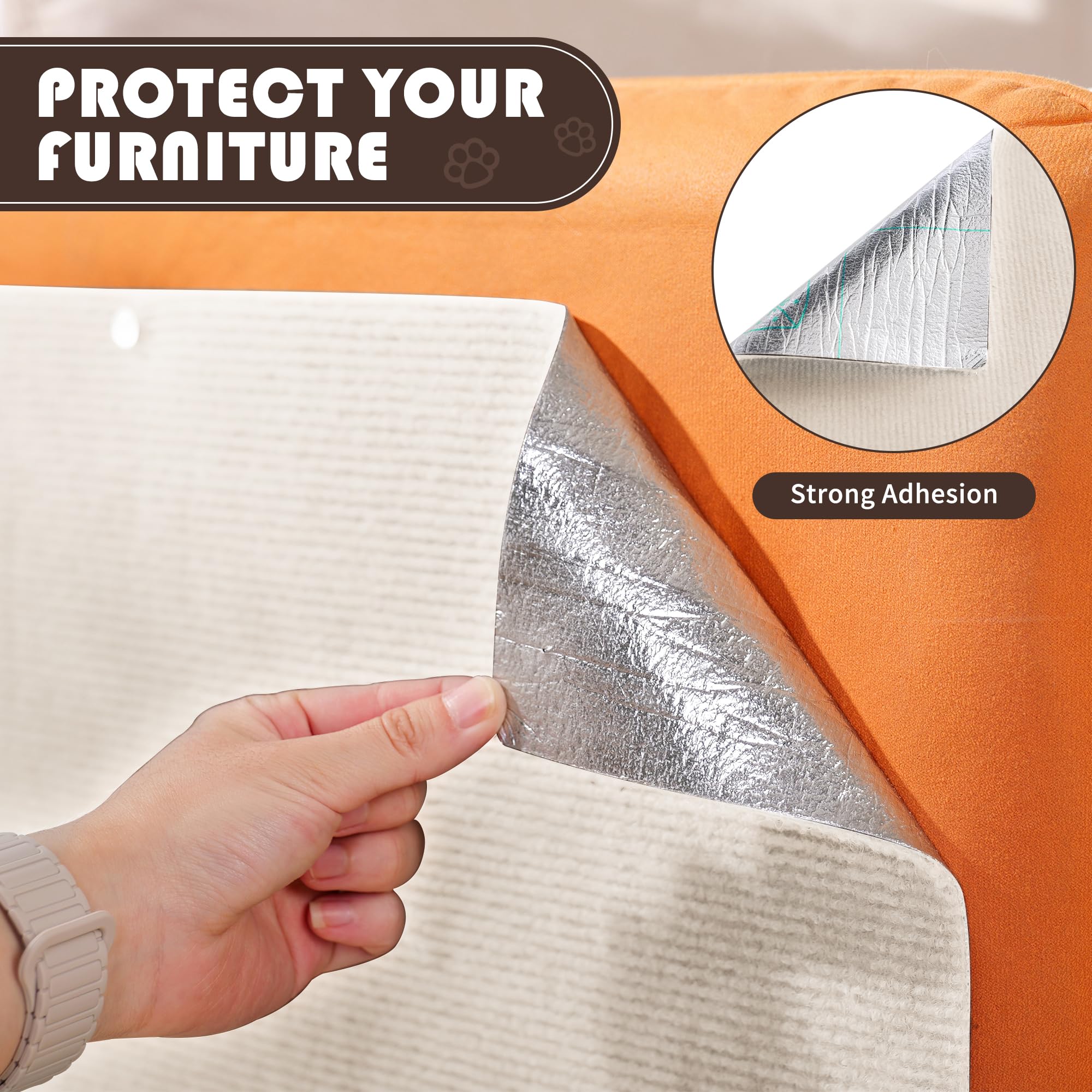 78.7X15.8Inch Cat Scratch Furniture Protector, Self-Adhesivet Scratch Mats Deterrent For Furniture, Diy Climbing Cat Scratcher C