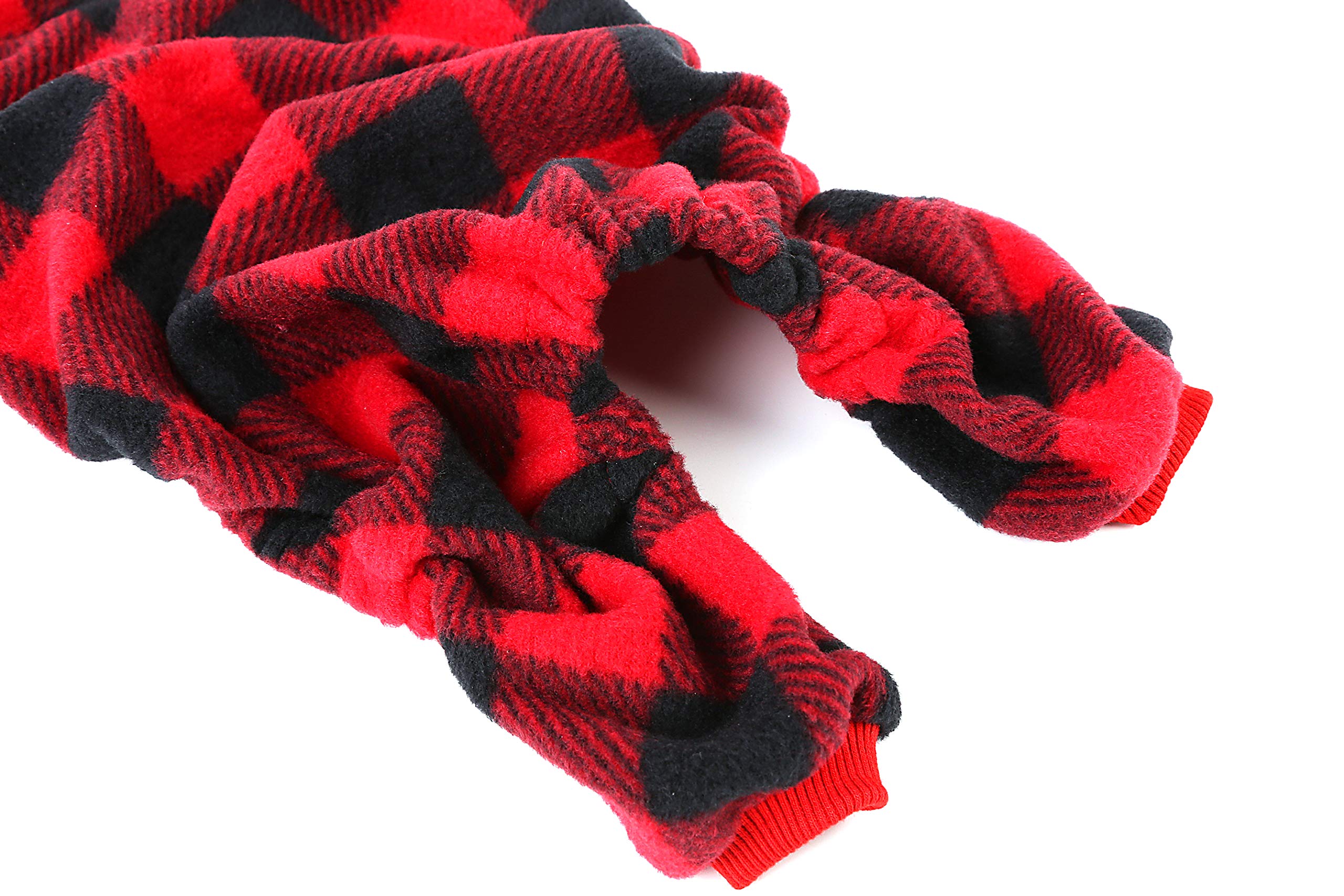 Plaid Dog Pajamas Medium Breed Dogs Jumpsuit Pet Winter Clothes