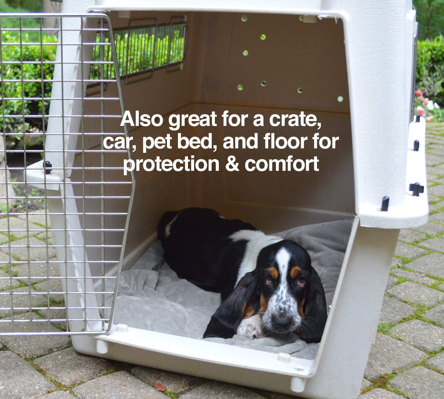 PetFusion Premium Dog & Cat Blanket | Ultra Soft Pet Blanket Available in Plush or Quilted; 2 Colors (Grey; Brown) | Perfect for