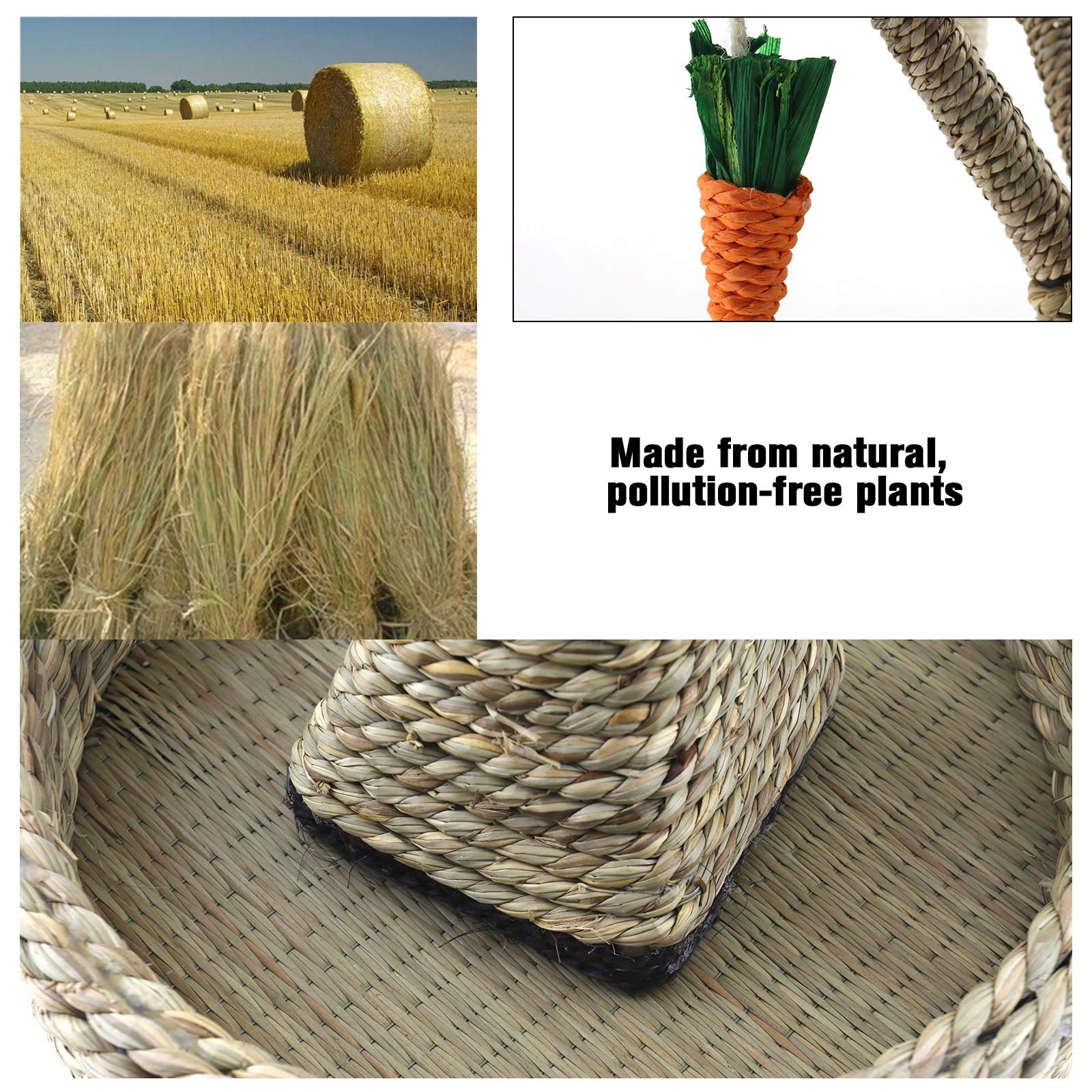Micro Traders Bunny Toy Tree, With Imitative Carrot Hemp Rope Design For Scratching Chewing Funny Exercising Playing
