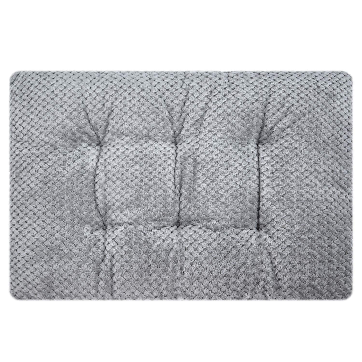 Wonder Miracle Fuzzy Deluxe Pet Beds, Super Plush Dog Or Cat Beds Ideal For Dog Crates, Machine Wash & Dryer Friendly (15' X 23', S-Grey)