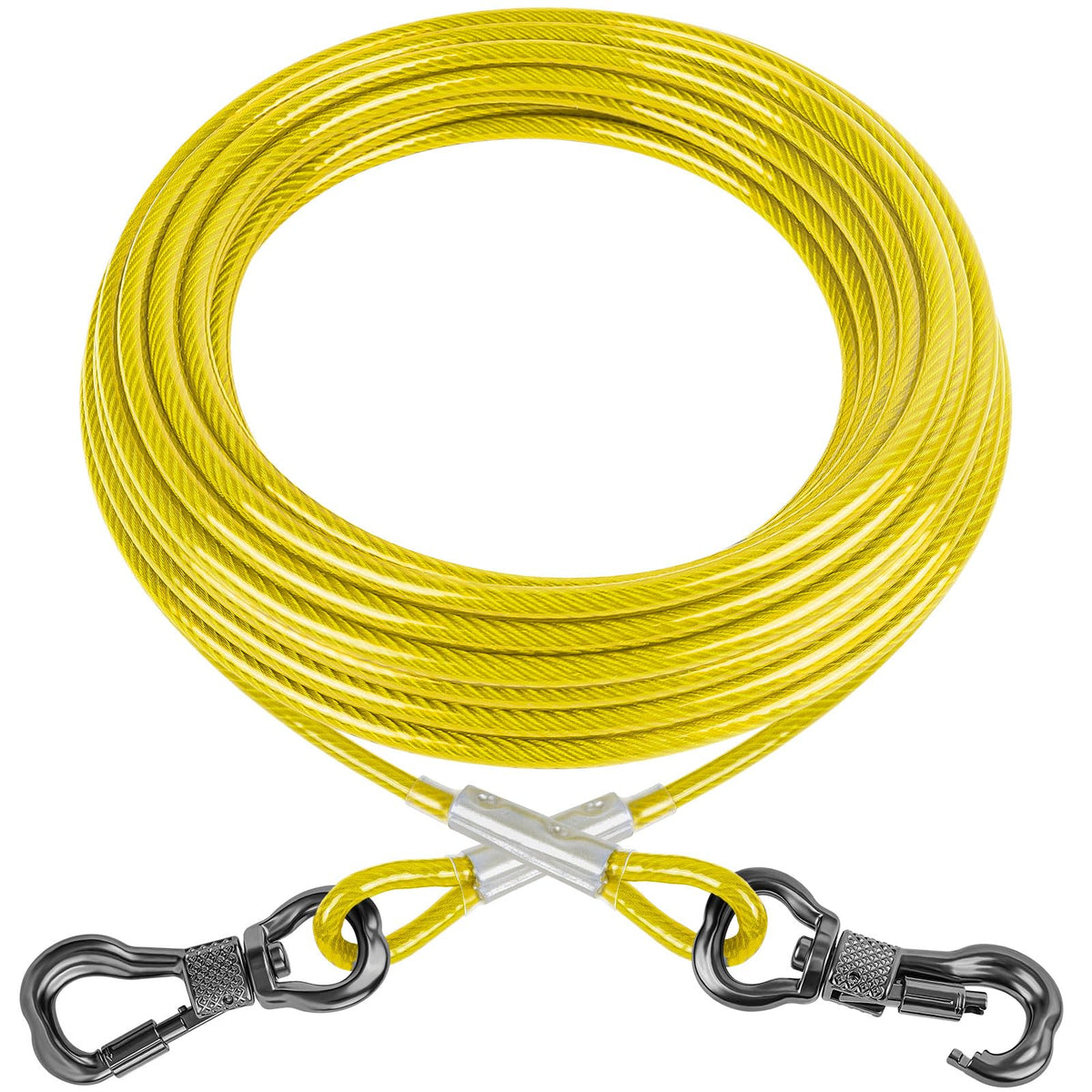 Xiaz Tie Out Cable For Dogs, 10Ft Dog Leads For Yard, Heavy Duty Dog Tie Out Cable For Large Dogs Up To 250Lbs, Durable Dog Runner Tether Line For Yard Or Camping