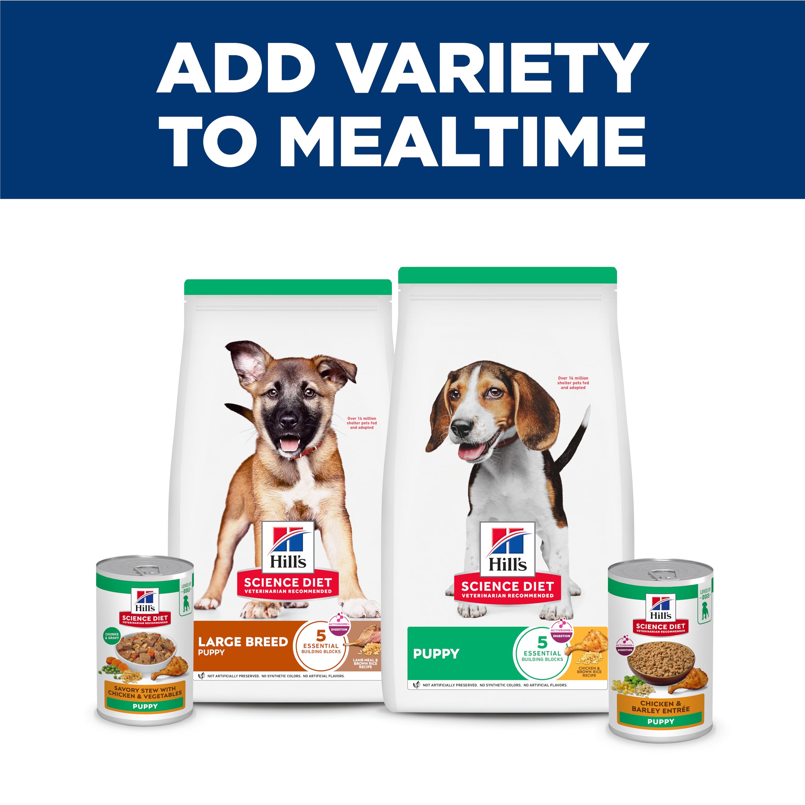 Hills Science Diet Puppy, Puppy Premium Nutrition, Wet Dog Food, Chicken & Barley Loaf, 13 oz Can, Case of 12