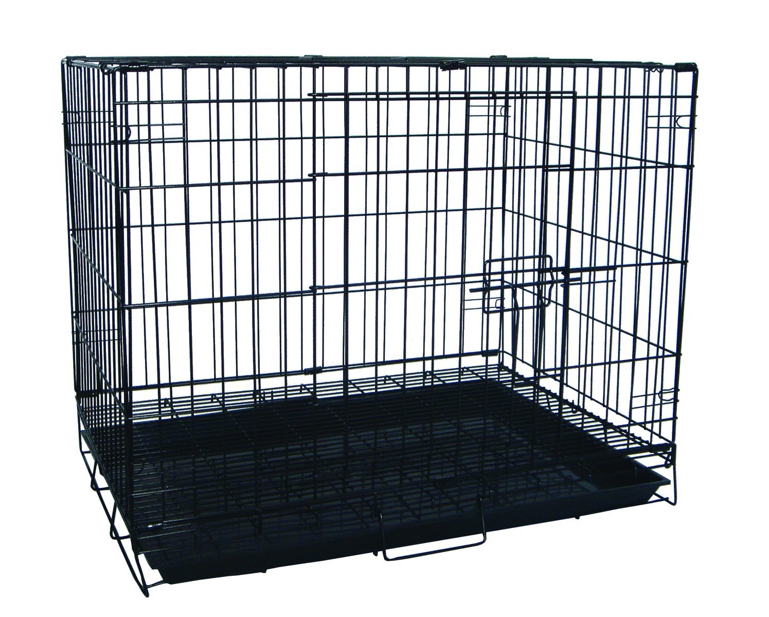 24 Dog Kennel Cage With Bottom Grate, Black-like New
