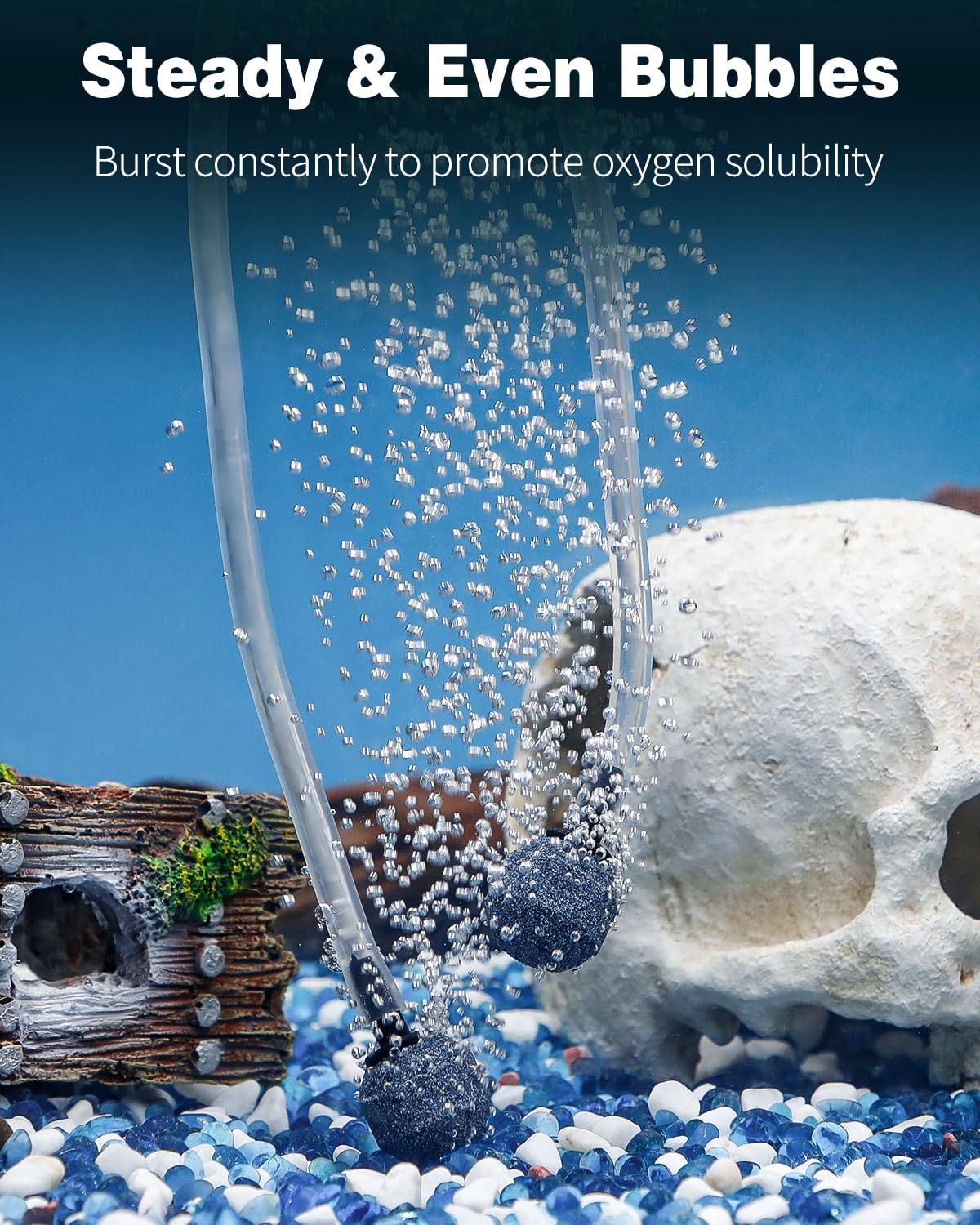 Pawfly Aquarium 0.8 Inch Air Stone Ball Bubble Diffuser Release Tool For Nano Air Pumps Small Buckets And Fish Tanks, 10 Pack