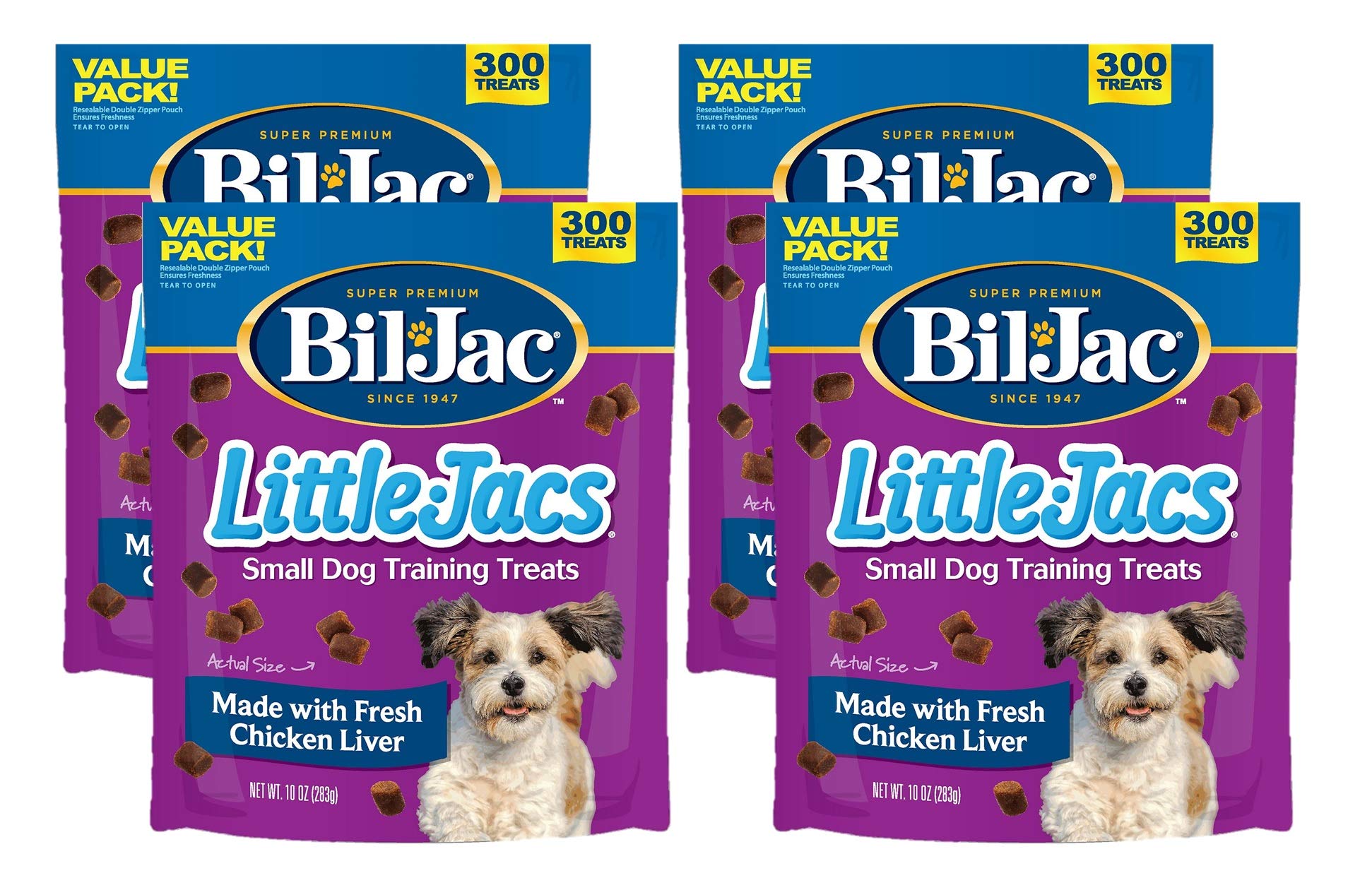 Bil-jac Little Jacs Small Dog Treat - Chicken Liver - 10 Oz (Pack of 4)