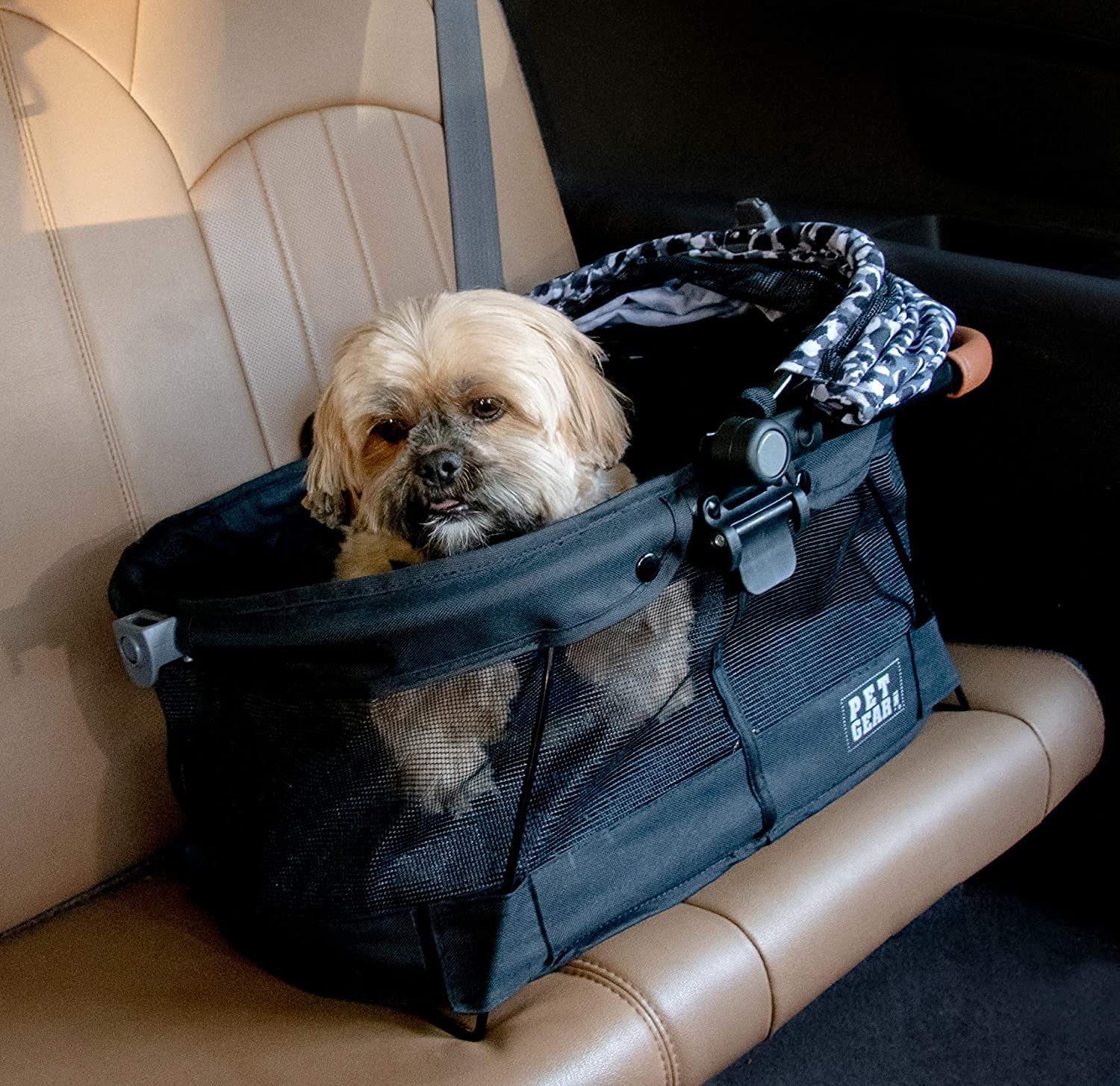 Pet Gear View 360 Pet Carrier & Car Seat With Booster Seat Frame For Small Dogs & Cats, Mesh Ventilation, Push Button Entry, No Tools Required, 4 Colors