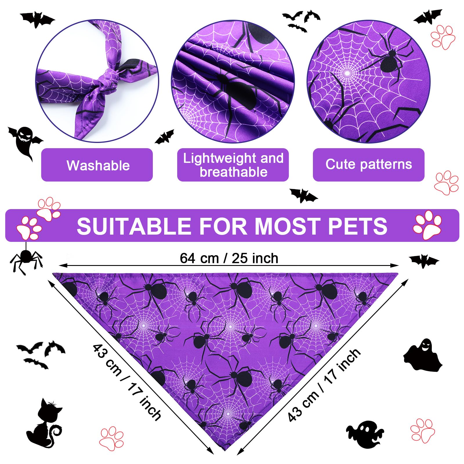 Weewooday 12 Pcs Holiday Dog Bandanas Bulk For Dogs Christmas Dog Bandana Boys Girls Thanksgiving Winter Dog Bandana Holiday Seasonal Dog Bandana Accessories For Small Medium Large Size Dog(Large)