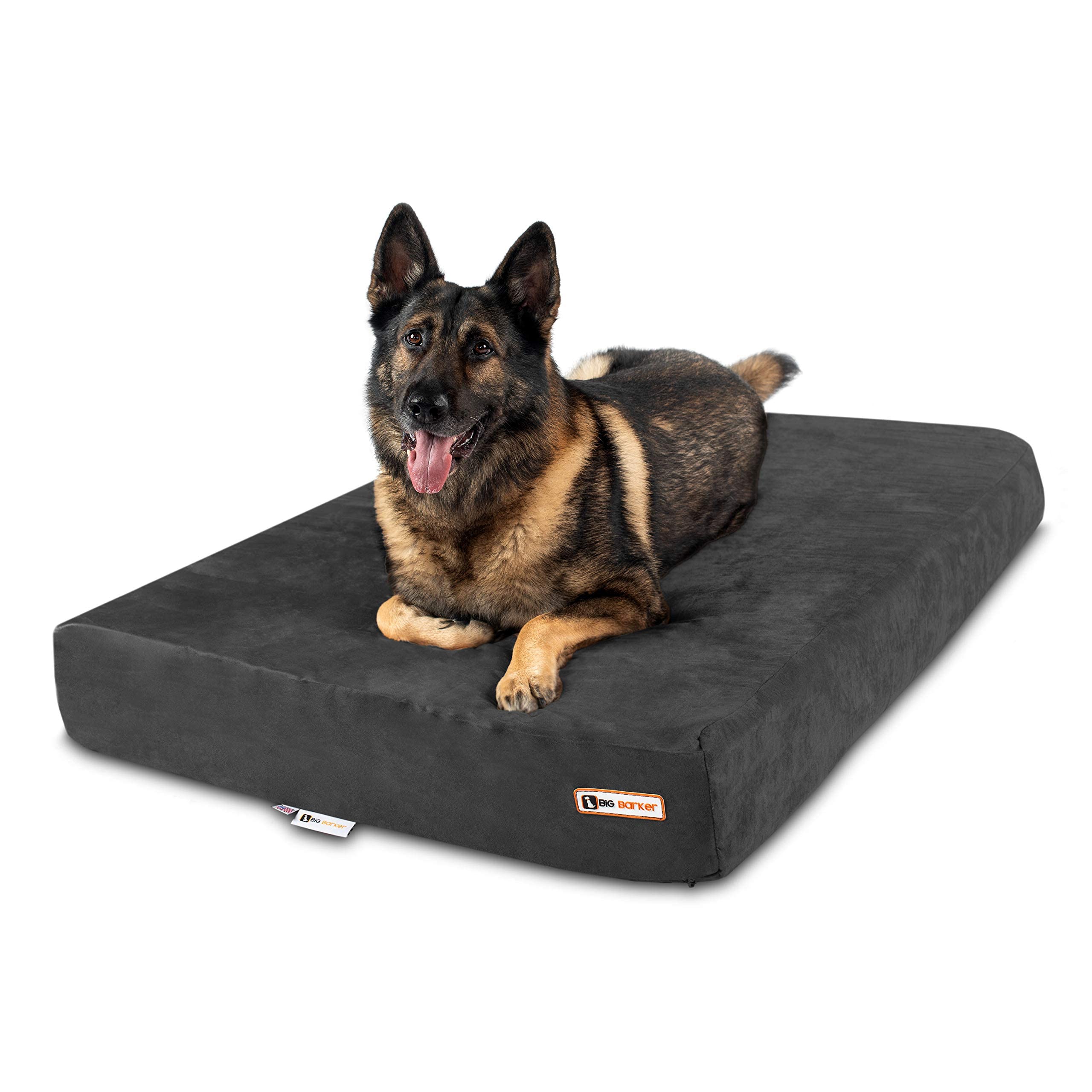 Barker Beds Sleek Extra Large Dog Bed (Xl, Charcoal) - 7'' Thick Soft & Comfortable Orthopedic Cushion - Xl Dog Bed - Durable & 