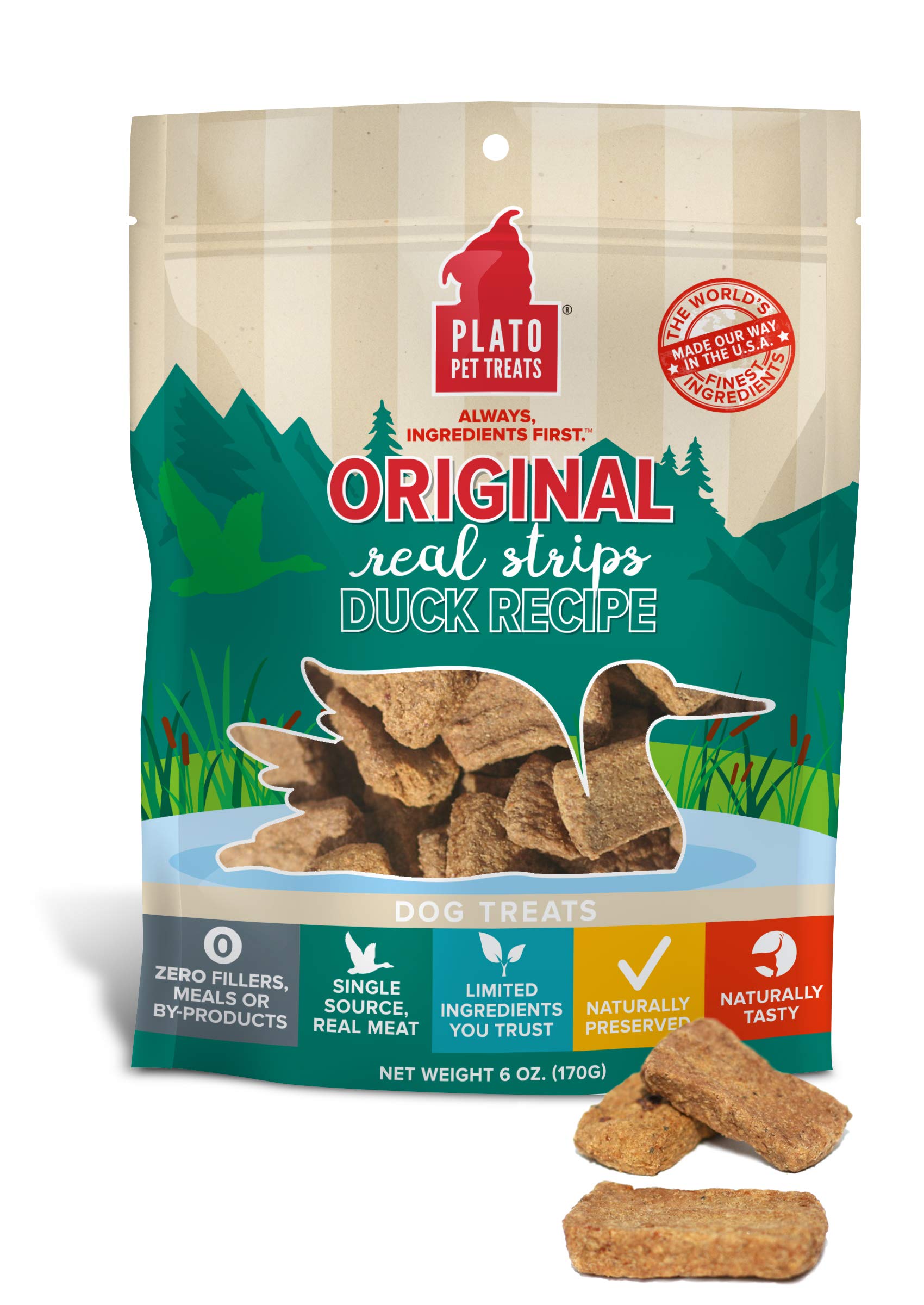 Plato Dog Strips Duck 3Oz