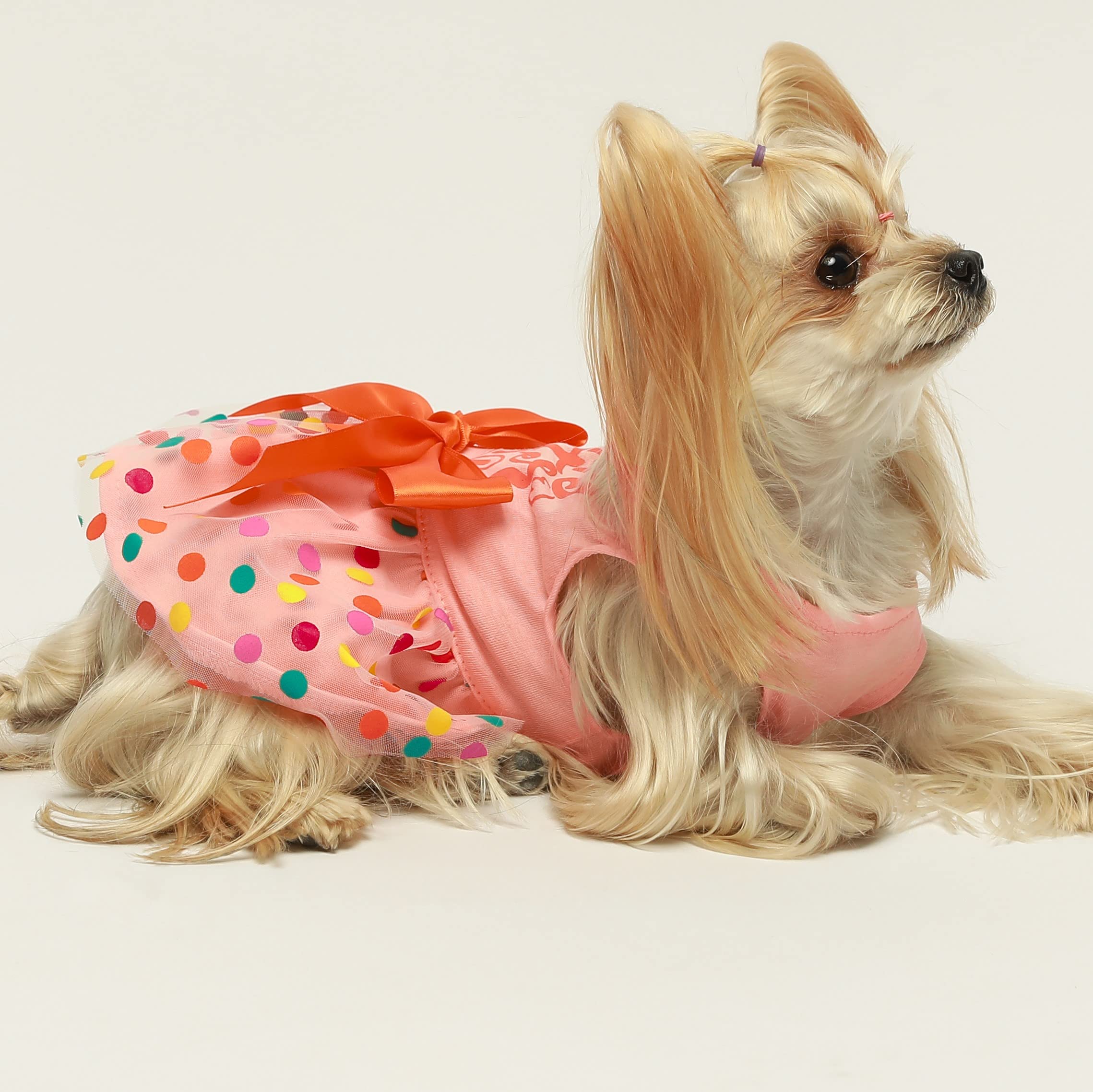 Fitwarm Happy Easter Day Dog Dress 100% Cotton Girl Dog Clothes Easter Bunny Dogs Dresses Pet Apparel Doggie Tutu With Bowknot C
