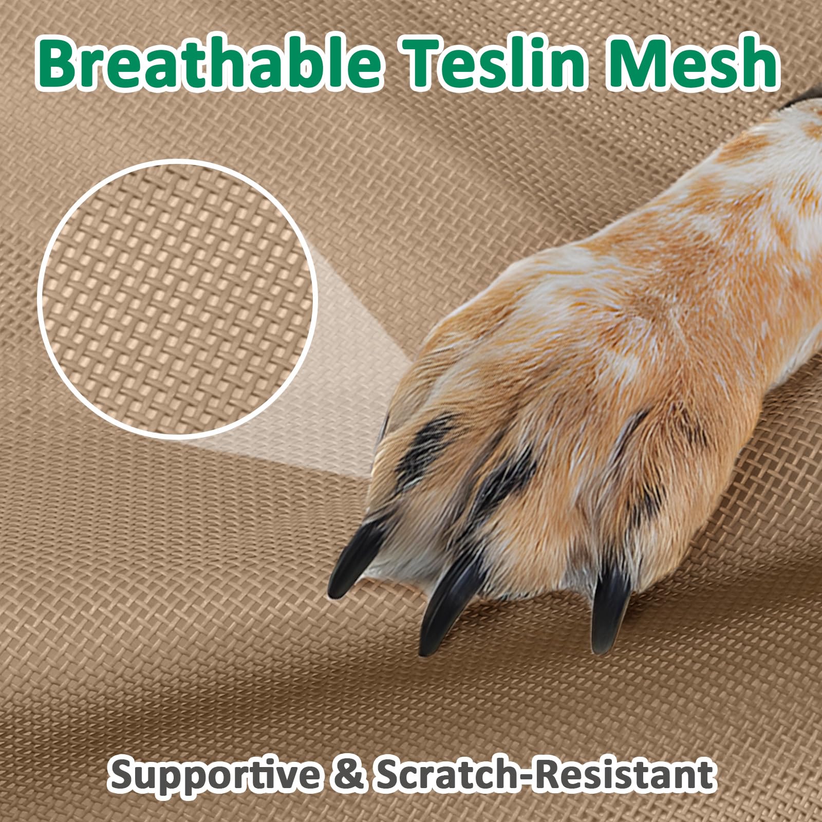 Kmfyzye Raised Dog Beds For Large Dogs, Cooling Elevated Dogs Bed Outdoor, Lifted Dog Cot Bed With Heavy Duty Frame & Breathable