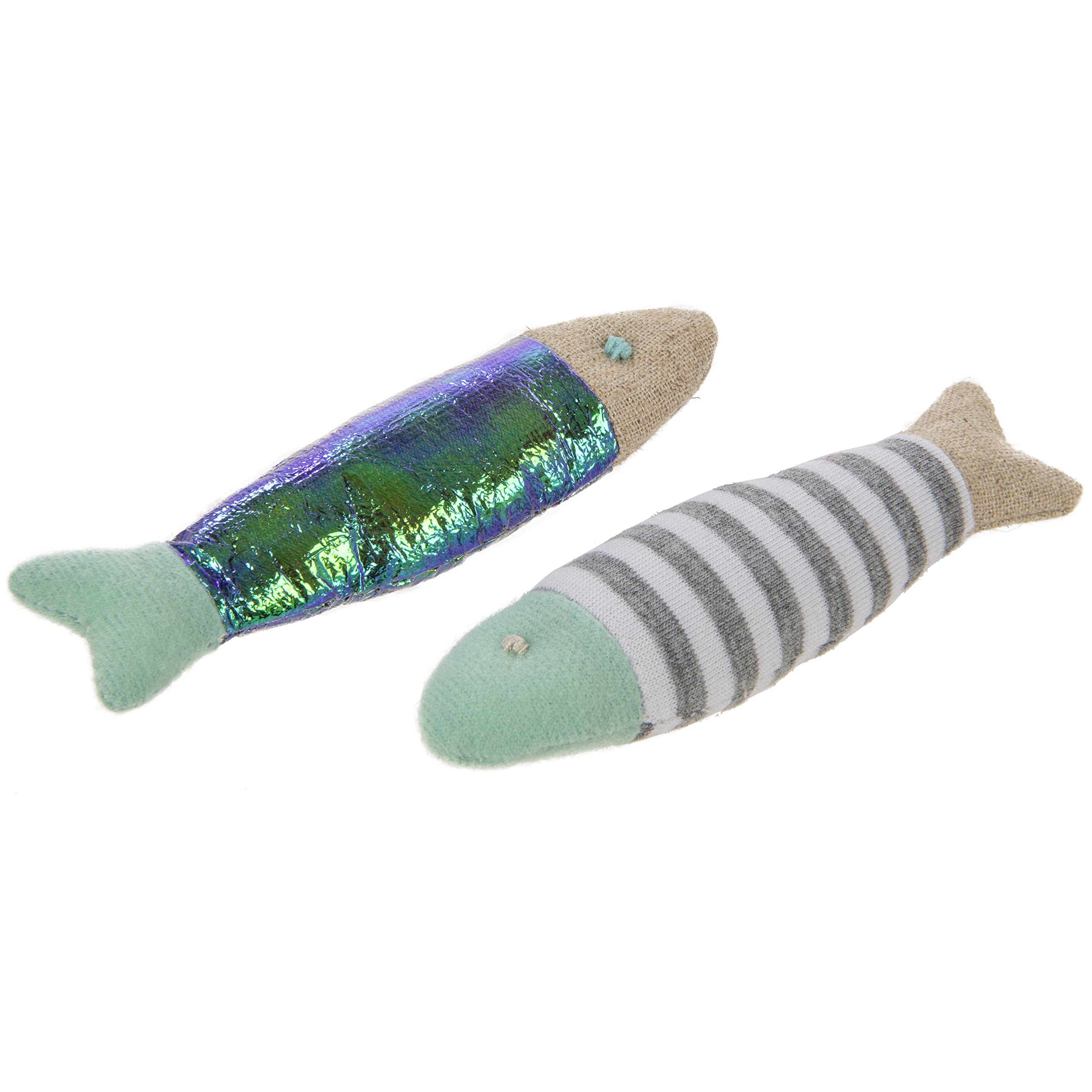 Petlinks (2 Count Happynip Flipper Fish Cat Toys, Contains Silvervine & Catnip - Multi Color, 2 Count