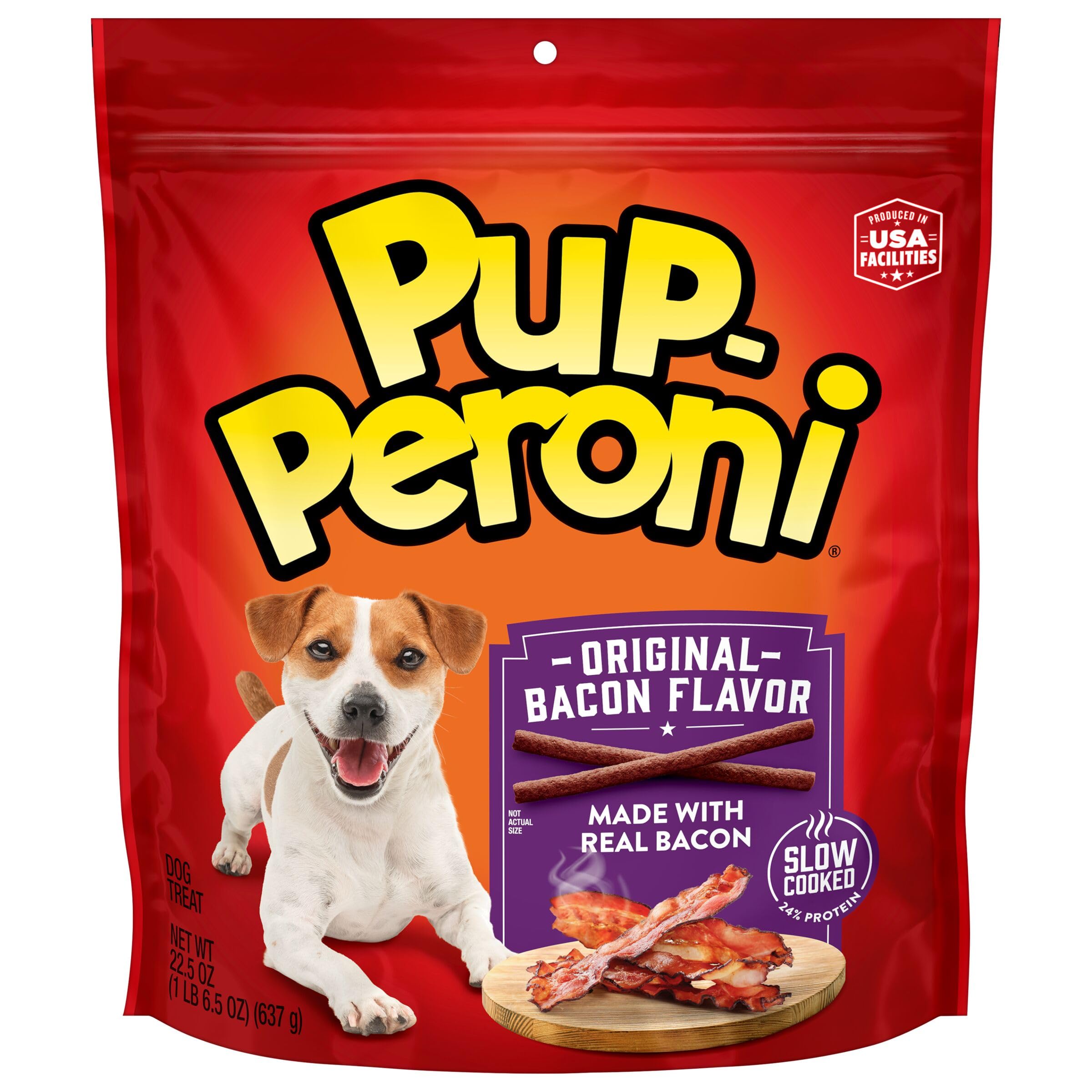 Pup-Peroni Dog Treats, Original Bacon Flavor, 22.5 Ounce, Made with Real Bacon