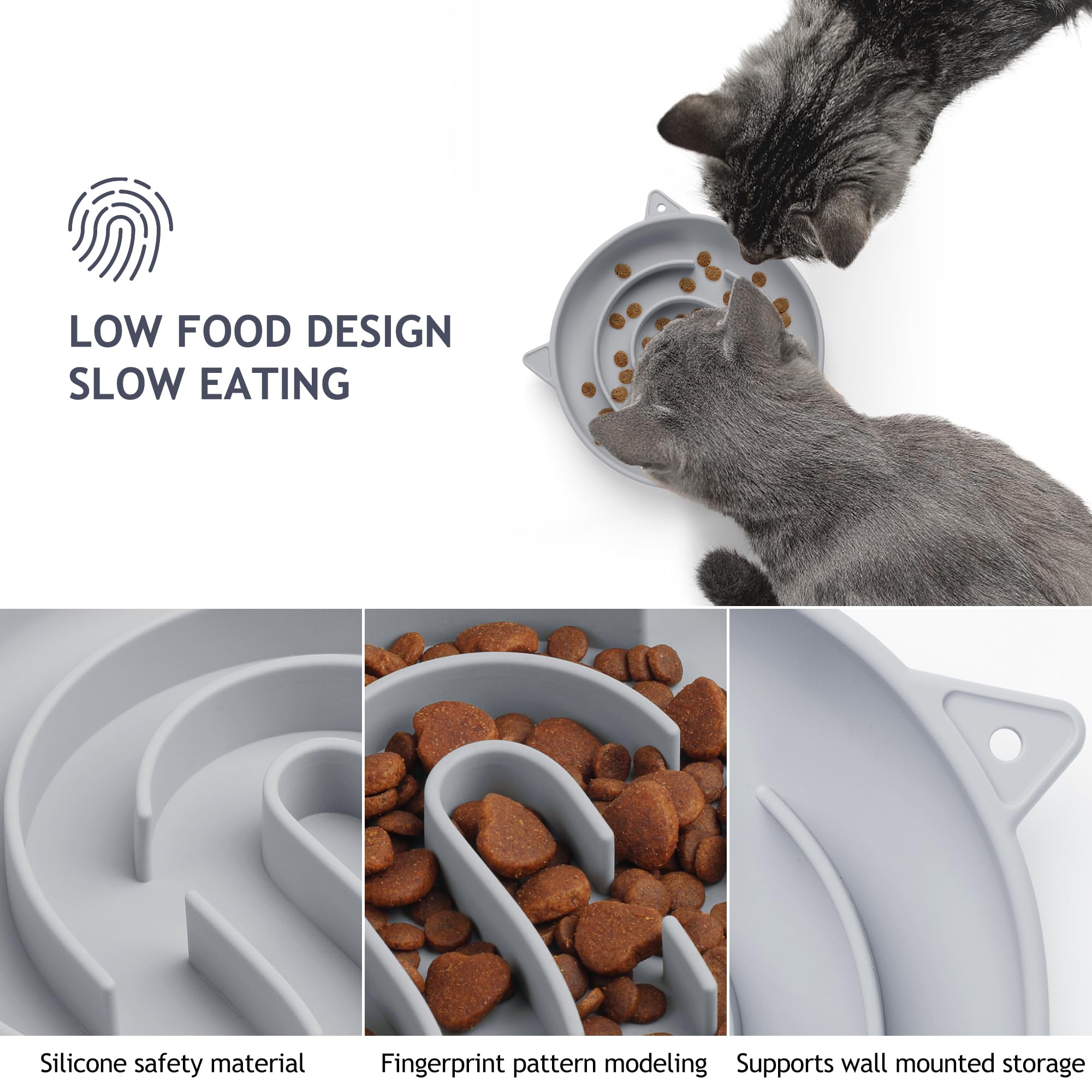 Coomazy Silicone Slow Feeder Dog Cat Bowls, Interactive Puzzle Toy for Pets Food Training, Keeps Dogs Cats Busy, Prevents Puppy