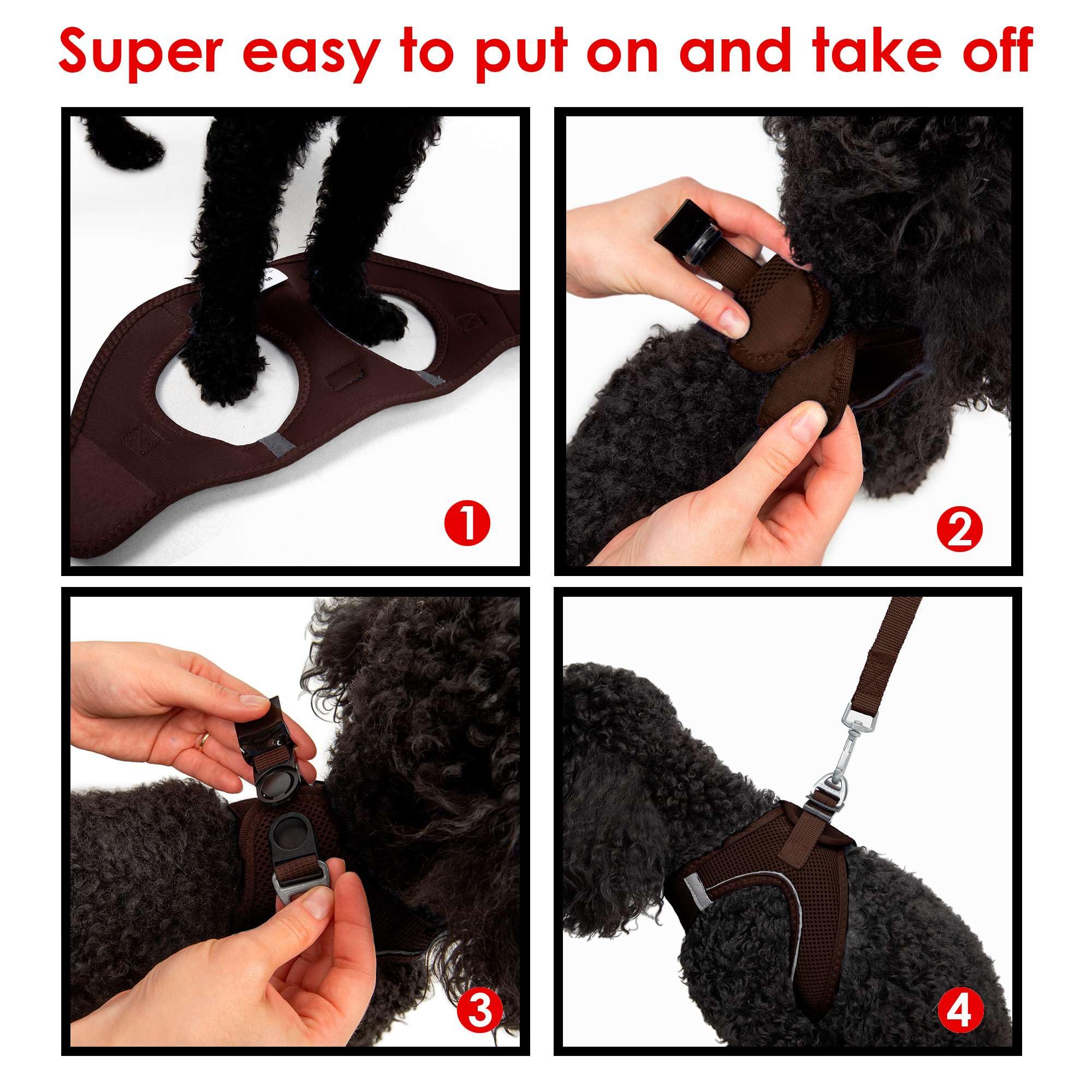 Tailpetz Xs Dog Harness Boy Girl, Adjustable Step in No Pull Dog Harness Small Sized Dog, Reflective Puppy Harness for Puppy Tra