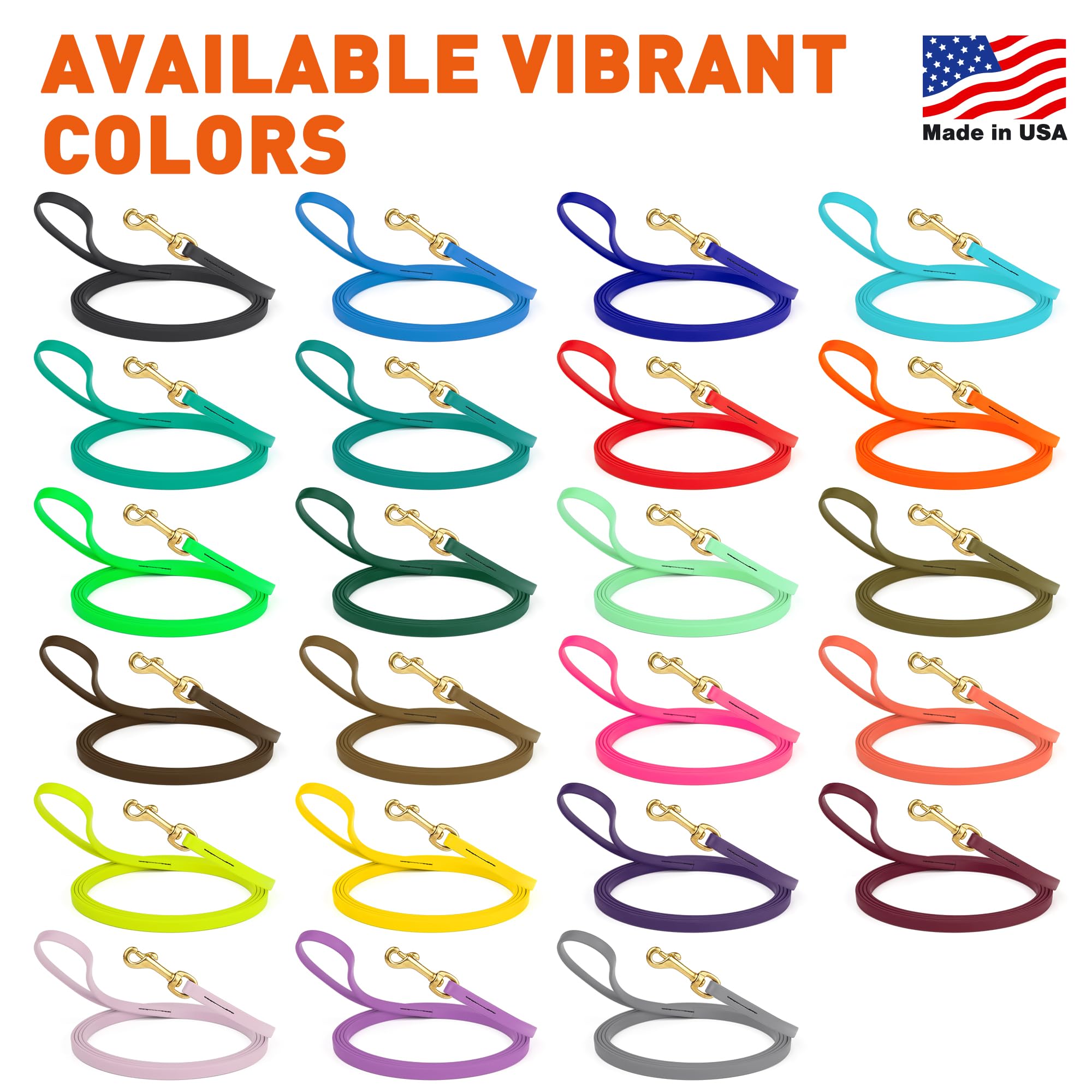 Viper K9 Biothane Working Dog Leash Waterproof Lead For Tracking Training Schutzhund Dog Sport And Search - Odor-Proof Long Line