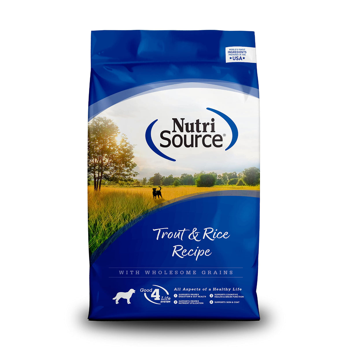Nutrisource Dry Dog Food, Trout And Rice, 26Lb