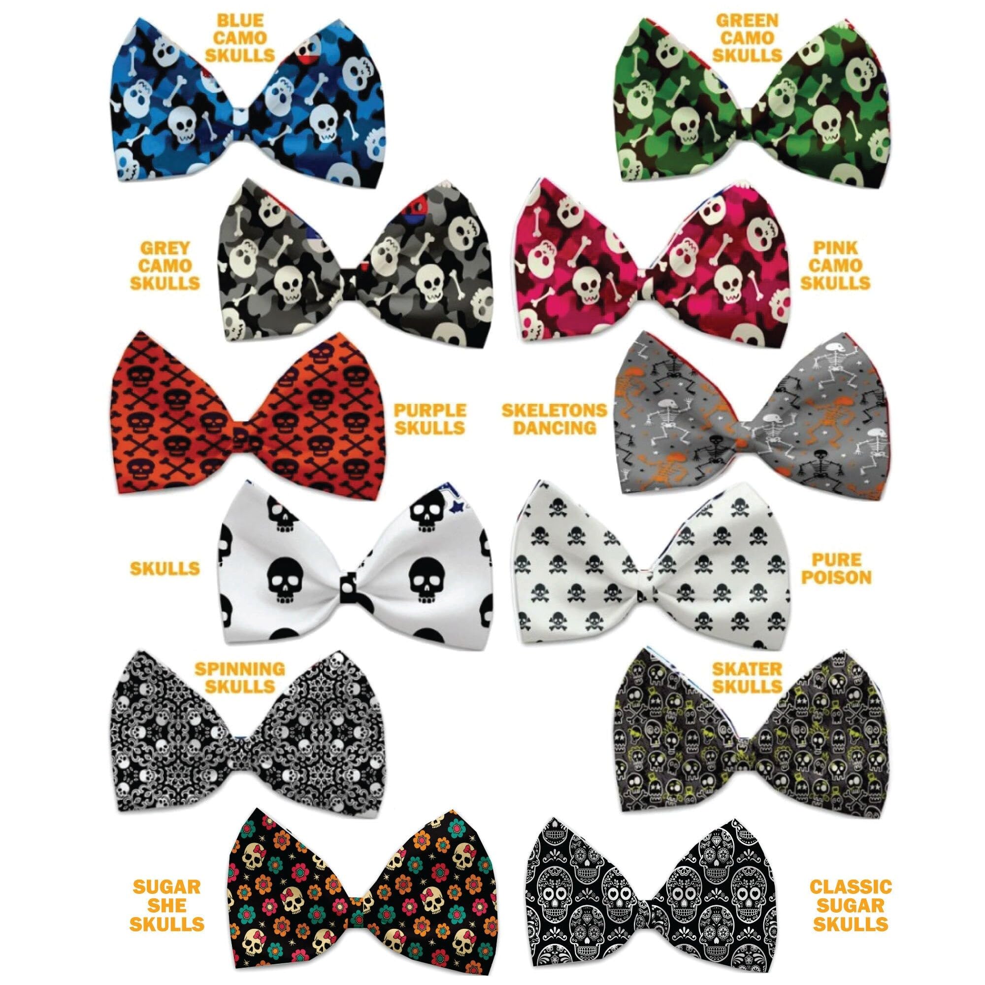 Halloween Pet, Dog and Cat Bow Ties, &quot;Trick-Or-Treat Group&quot; *Available in 10 different pattern options!* Collar Strap Eyes, EyesEverywhere