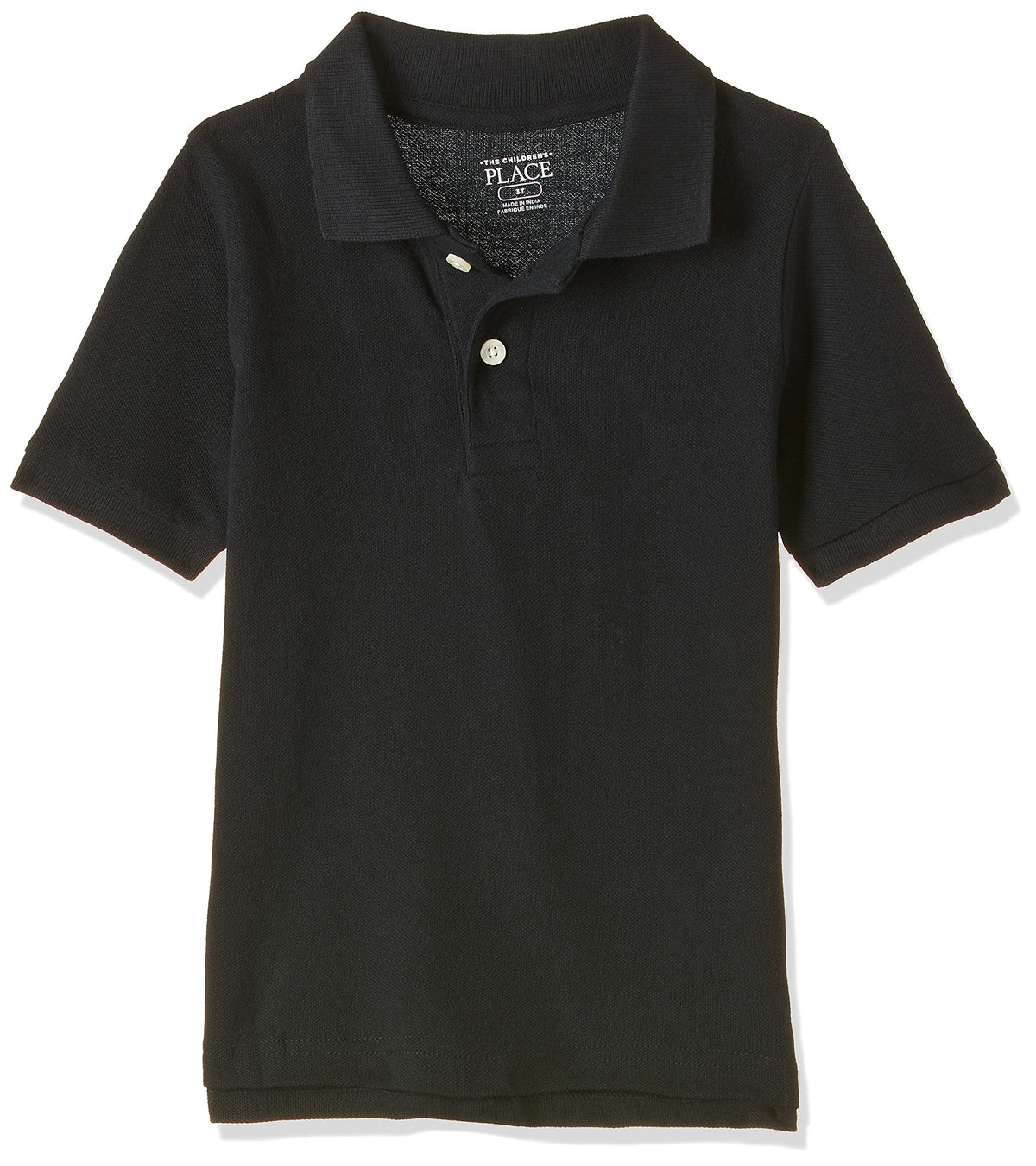 The Childrens Place Boys Uniform Pique Polo Shirt, Black, Xxl 16 Husky