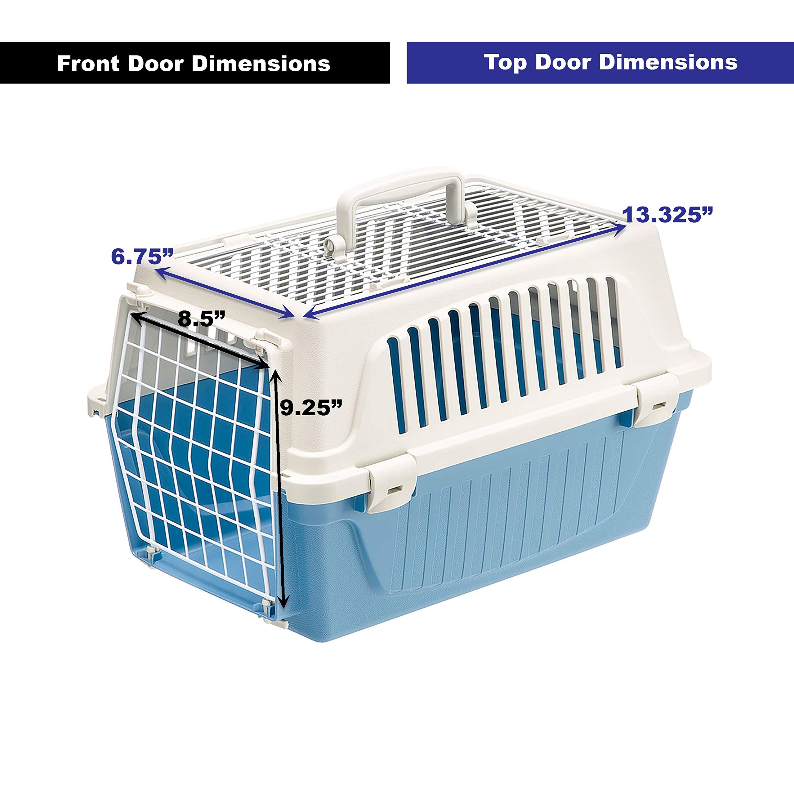 Ferplast Atlas Pet Carrier | Small Pet Carrier For Dogs & Cats W/Top & Front Door Access