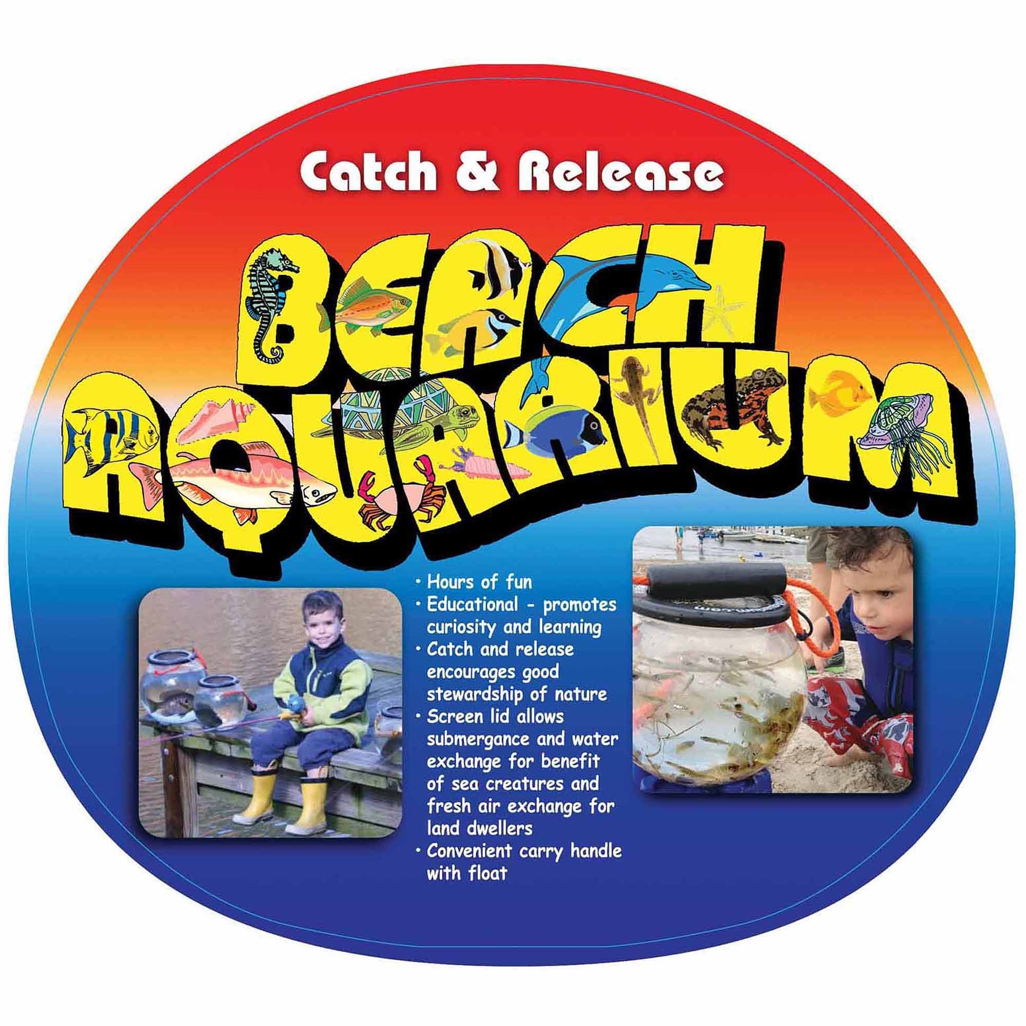 Flat River Group Plastic Beach Aquarium Kit, Clear, 1 Count, Model BA-7, Catch and Release Design