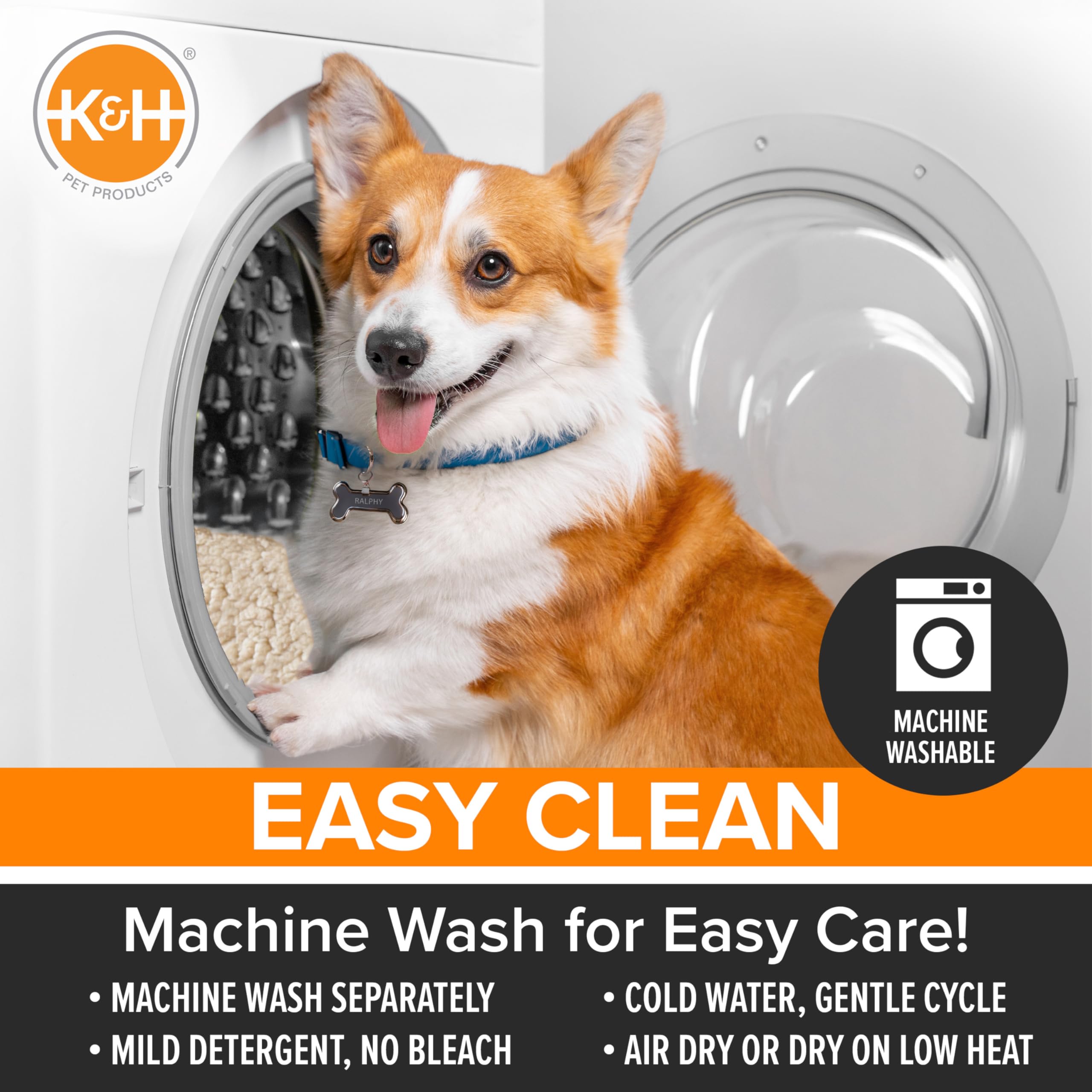 K&H Pet Products Dog Cot Pad (Cot Sold Separately), Pillow-Top Comfort Bed for K&H Small Elevated Dog Beds, Soft & Fluffy, Secur