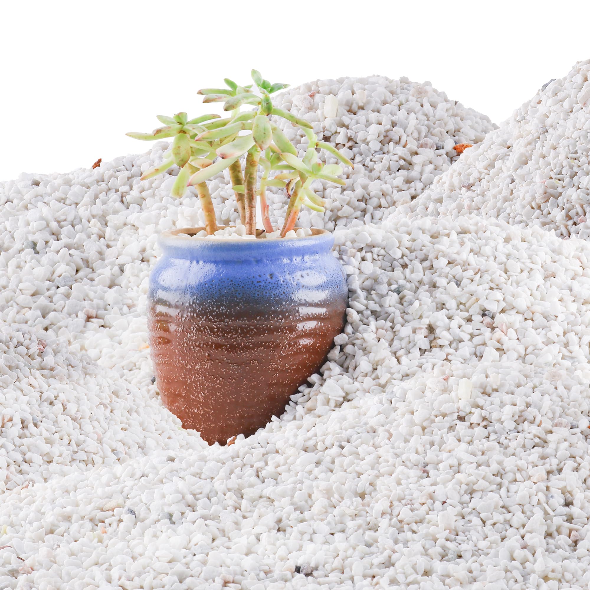 45Lb 1/4In White Gravel For Succulent,Cactus Bonsai,Diy Terrarium, Fairy Gardening, Top Dressing,Aquarium