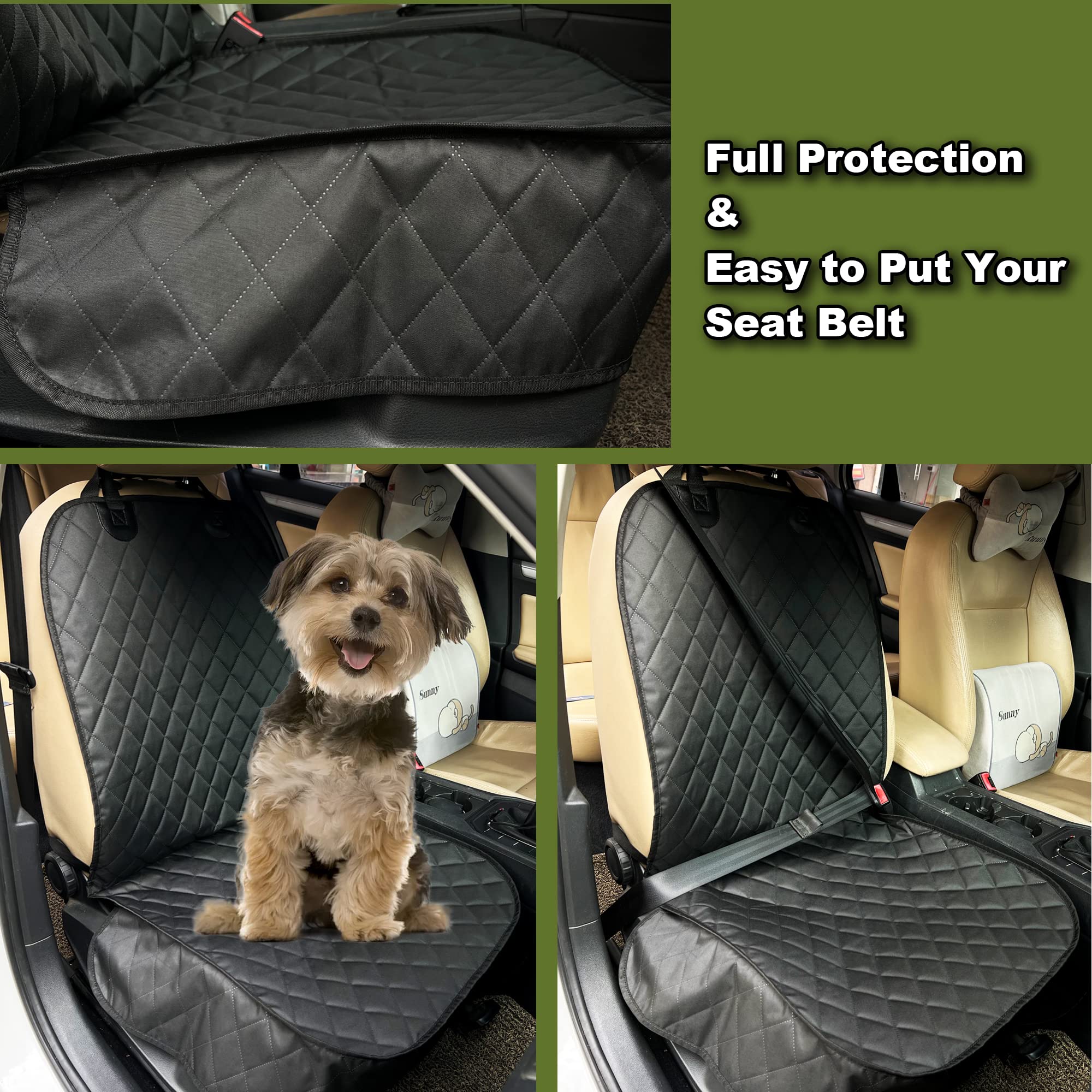 2 Packs Car Front Seat Cover For Dogs, Waterproof Pet Car Seat Protector, Nonslip Scratch-Proof Dog Seat Cover For Cars, Trucks & Suvs