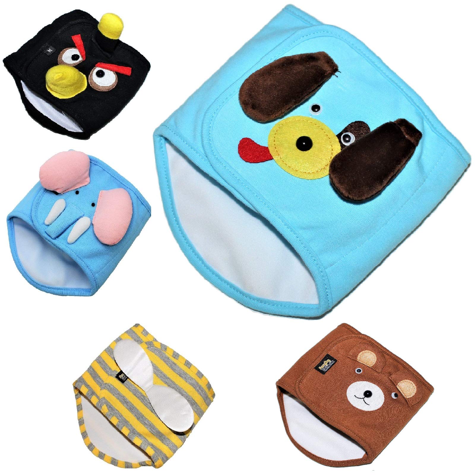 Dog Puppy Funny Diaper Belly Band Male Boy For Small Breeds (Blue Dog, S - Waist 8'' - 10'')
