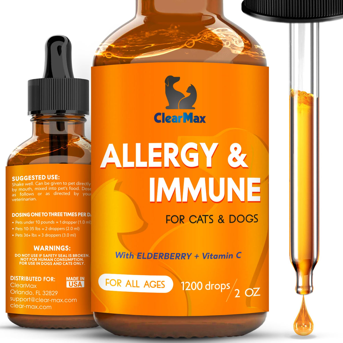 Dog Allergy Relief For Puppies & Adult Ones - Cat & Dog Itching Skin Relief Helps With Irritation & Supports General Well-Being 