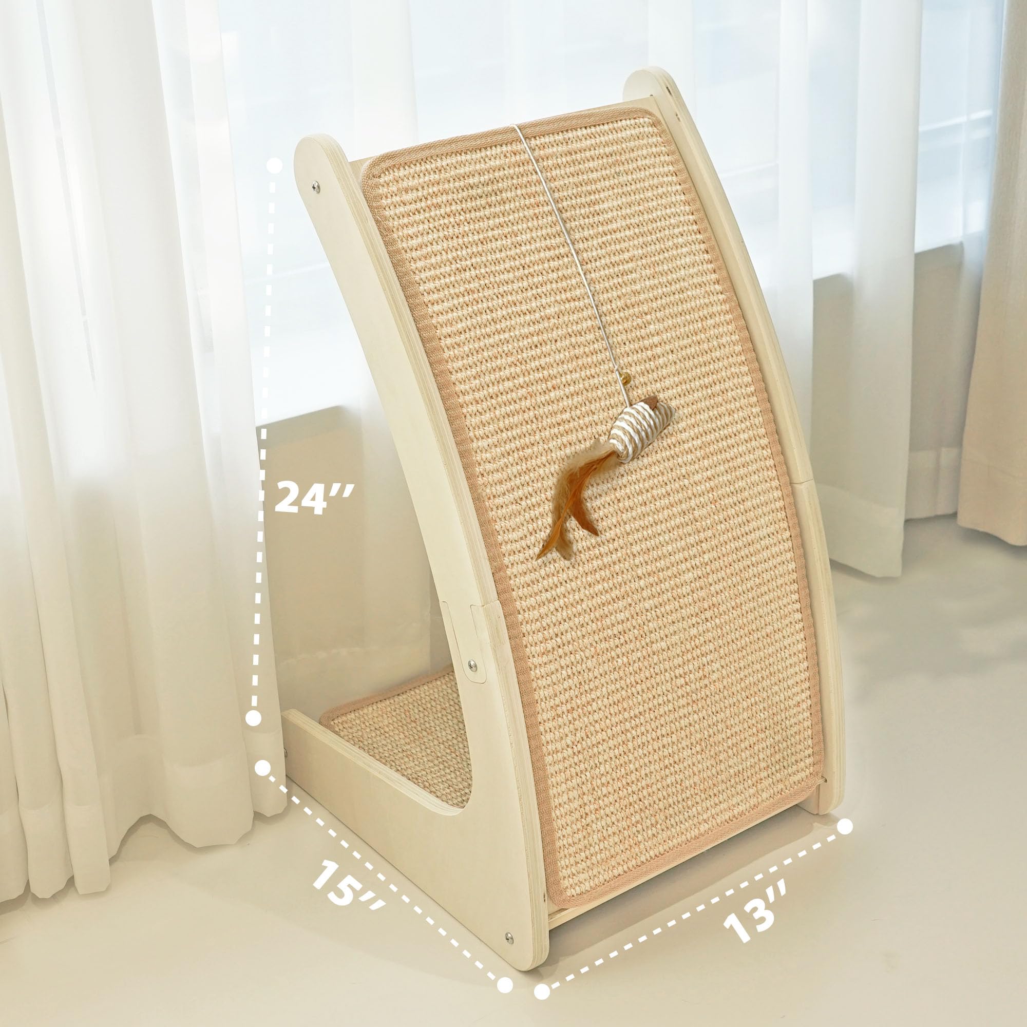 Cat Scratcher, Curved Cat Scratching Board For Indoor Cats, Protecting Furniture Cat Scratch Pad, Floor Mounted Cat Scratching W