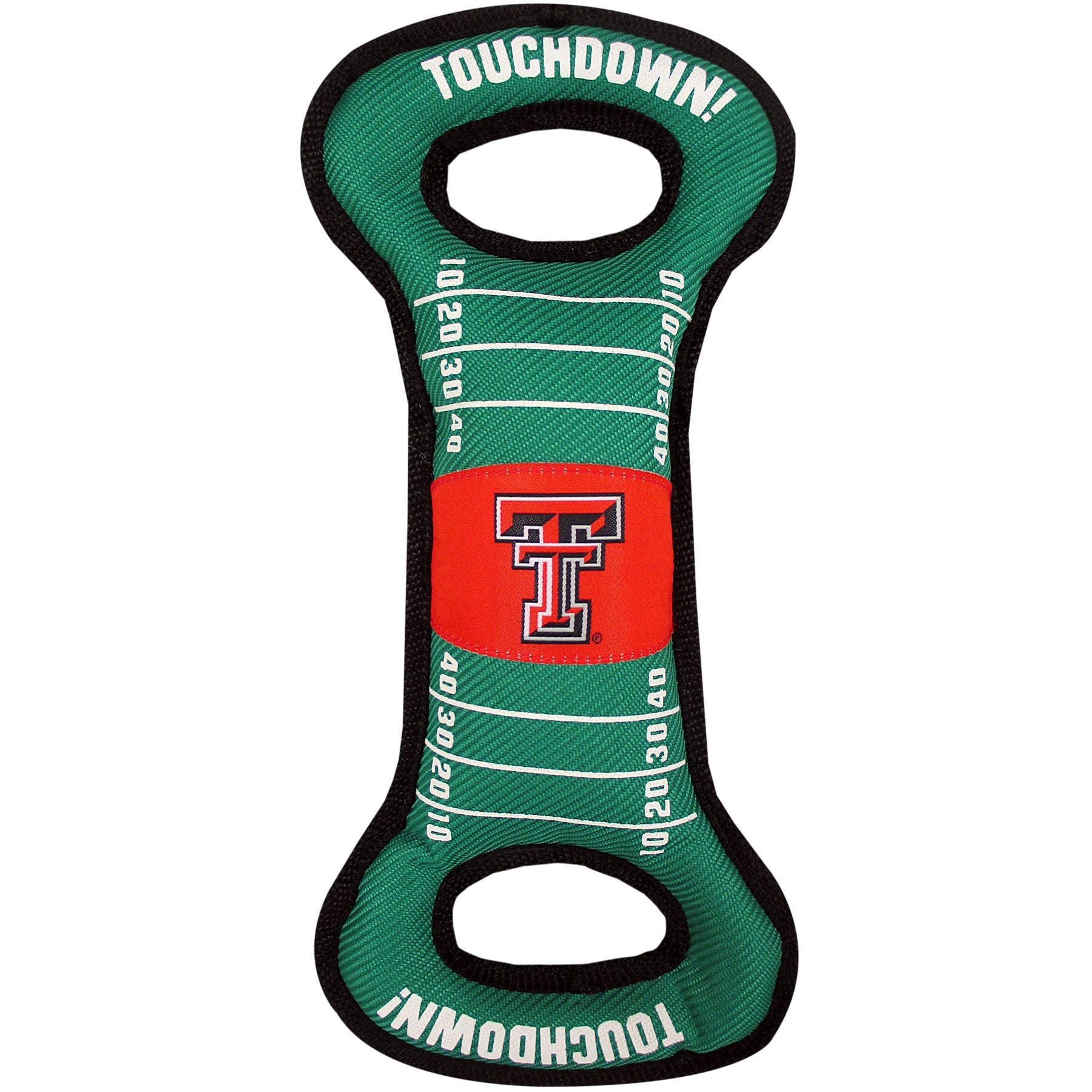 Pets First Ncaa Football Field Dog Toy With Squeaker. - Texas Tech Red Raiders - For Tug, Toss, And Fetch. - Tough& Durable Pet 