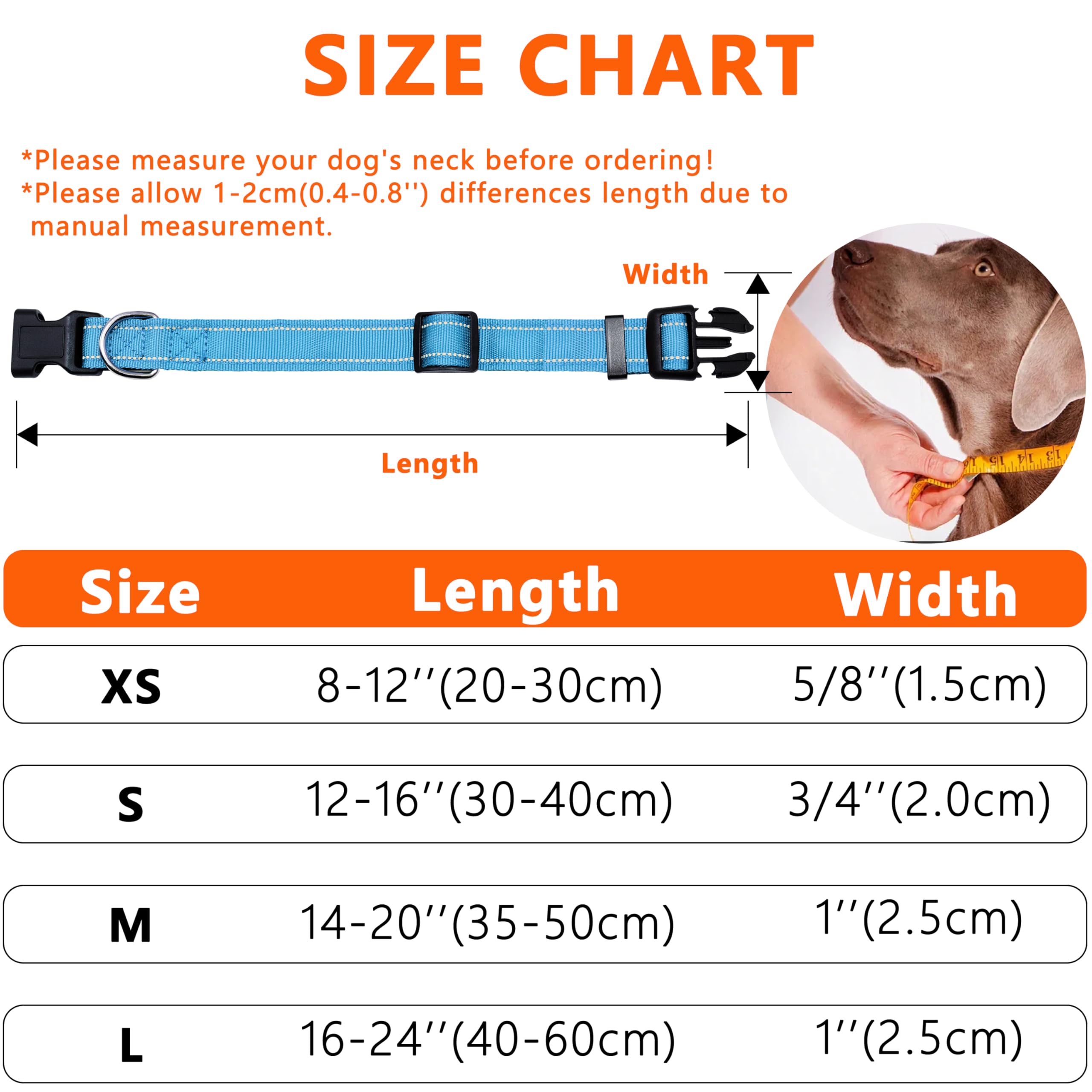 Seyezo Dog Collar, Breathable Soft Padded Pet Collar For Small, Medium, Large Dogs, Adjustable Puppy Collars With Quick Release