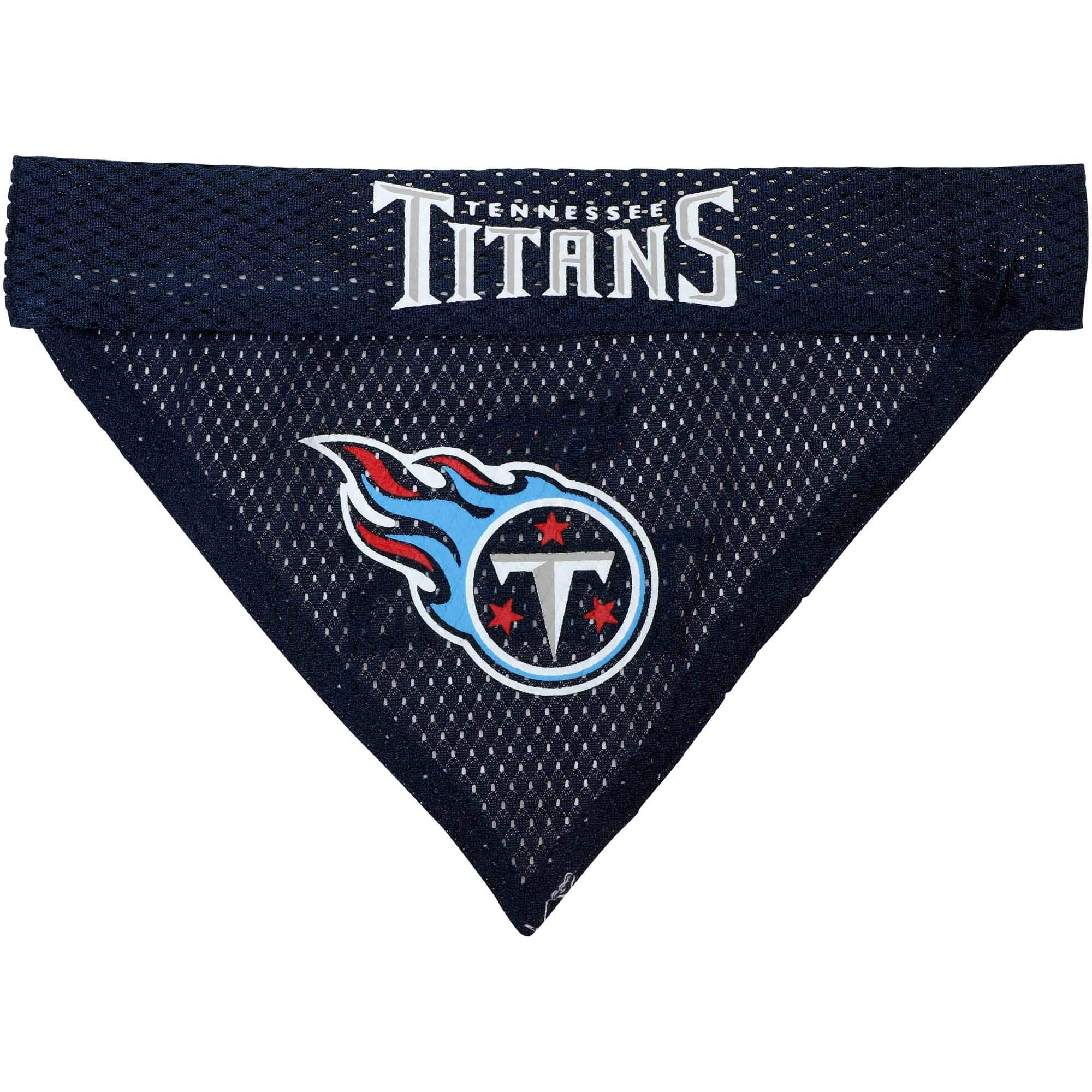 Pets First NFL DOG BANDANA - TENNESSEE TITANS REVERSIBLE PET BANDANA. 2 Sided Sports Bandana with a PREMIUM Embroidery TEAM LOGO