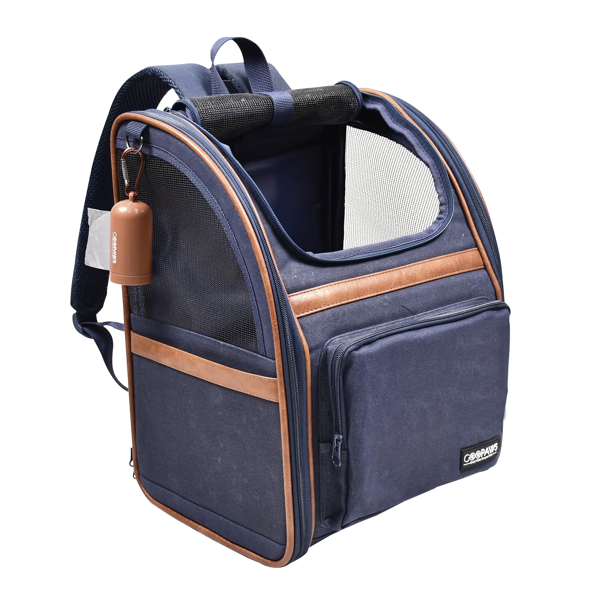 Jespet & Goopaws Pet Carrier Backpack For Dogs And Cats, Collapsible With Breathable Mesh Dog Backpack, For Hiking Travel Campin