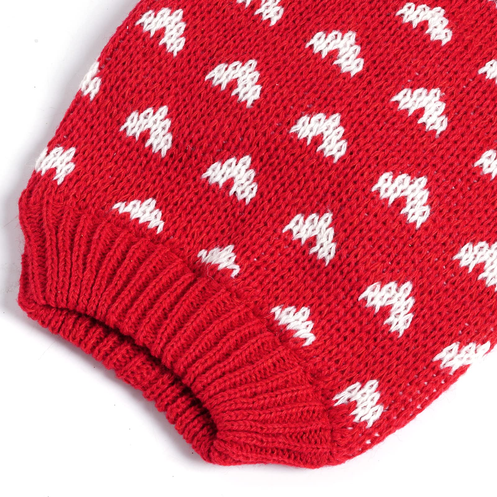 Dxhycc Dog Knitted Sweater Dog Heart Sweater Puppy Sweater Warm Soft Pet Holiday Clothes For Medium Cats And Dogs (Red, L)