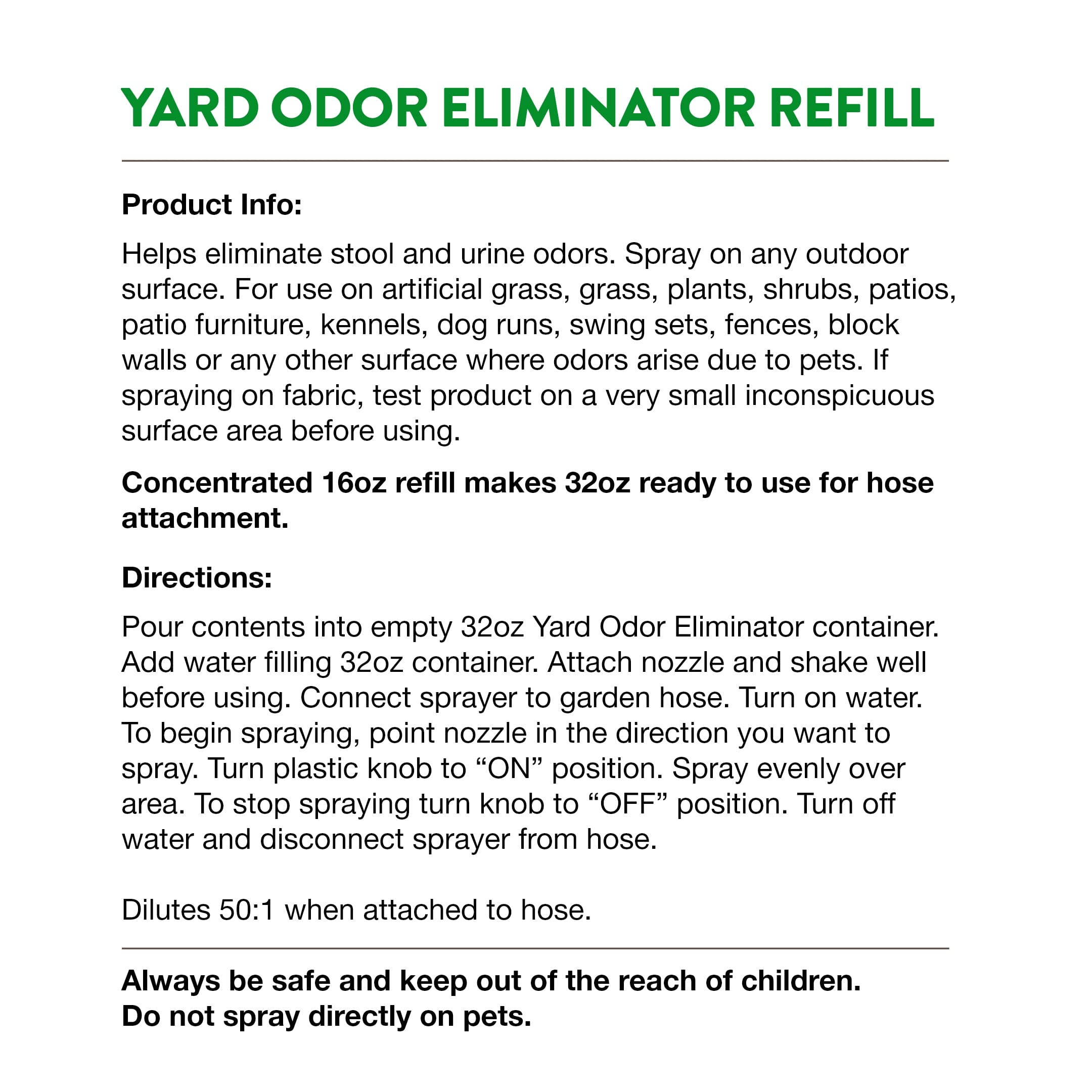 Naturvet - Yard Odor Eliminator | Eliminate Stool And Urine Odors From Lawn And Yard | Designed For Use On Grass, Plants, Patios