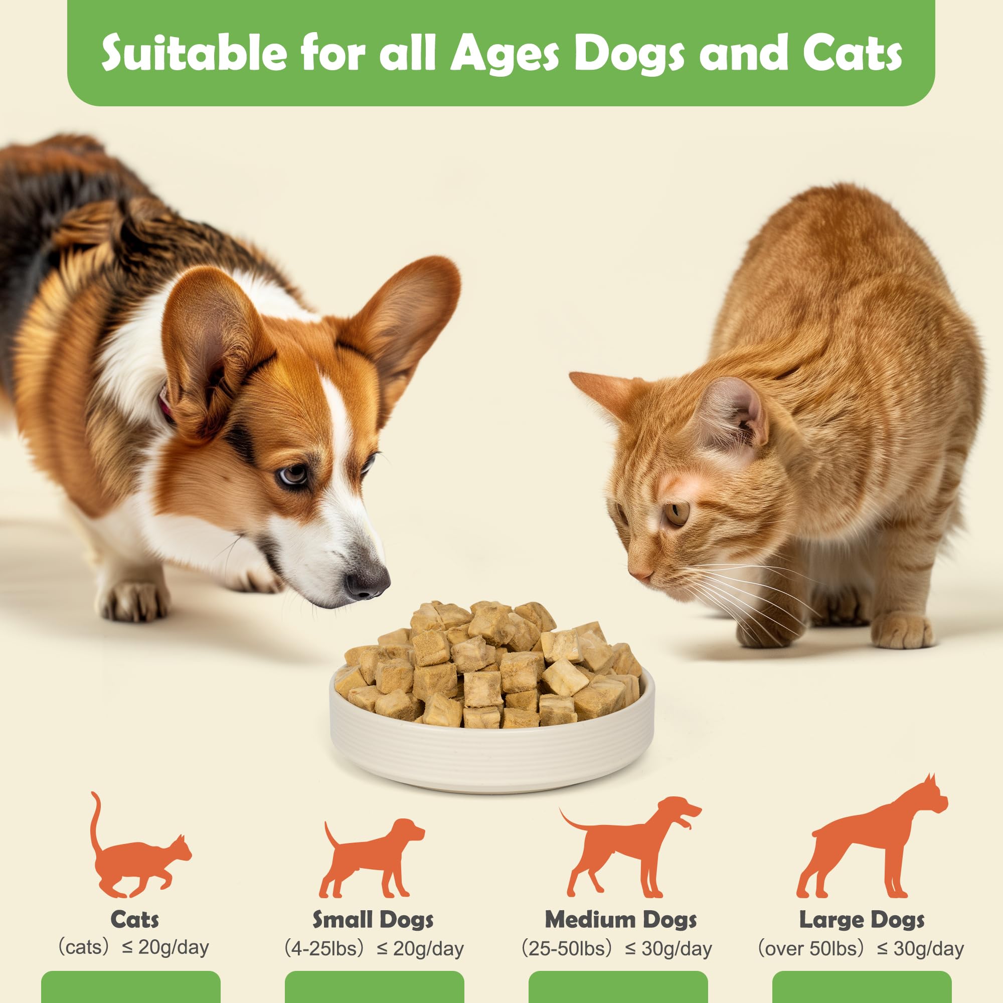 MON2SUN Freeze Dried Salmon Cat and Dog Treats, Single Ingredient Natural and Healthy Dog Snacks, High Protein Training Treats &