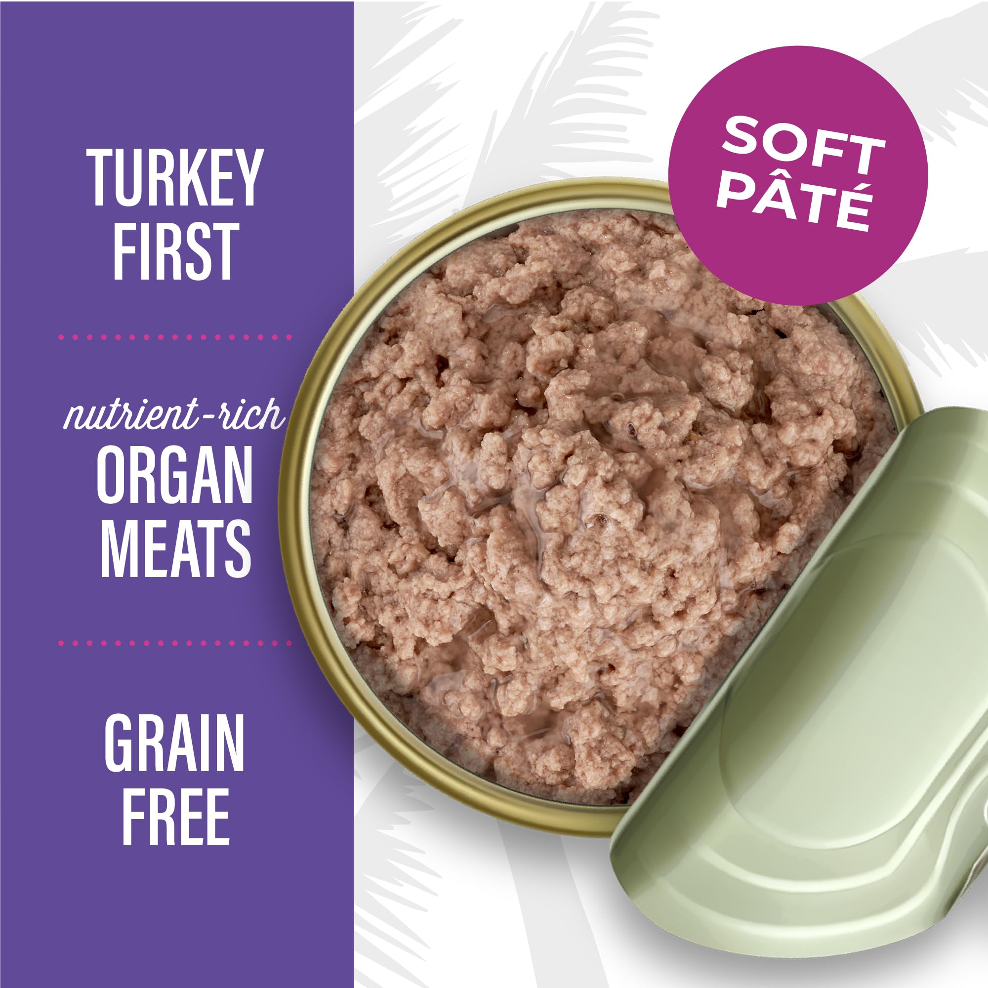 Tiki Cat After Dark Soft Pate, Turkey & Turkey Liver, High-Protein and 100% Non-GMO Ingredients, Wet Cat Food for Adult Cats, 3