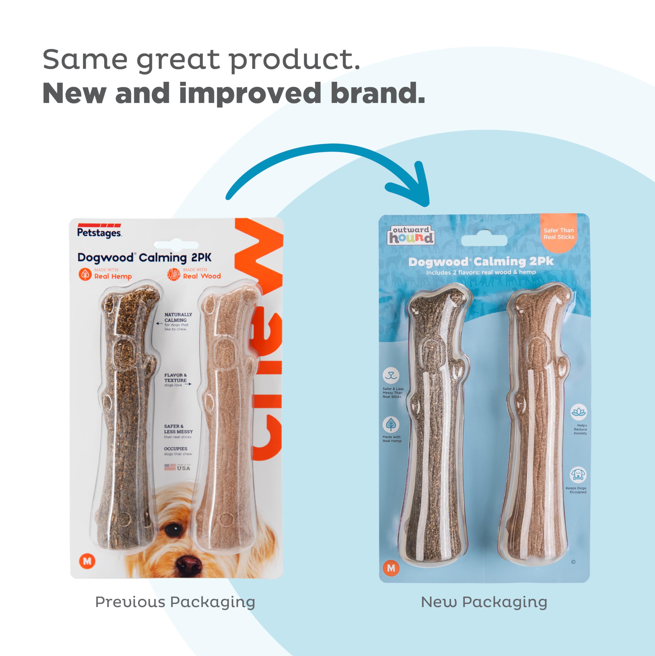 Petstages Newhide Alternative Dog Chew Toy, Medium (2 Piece)