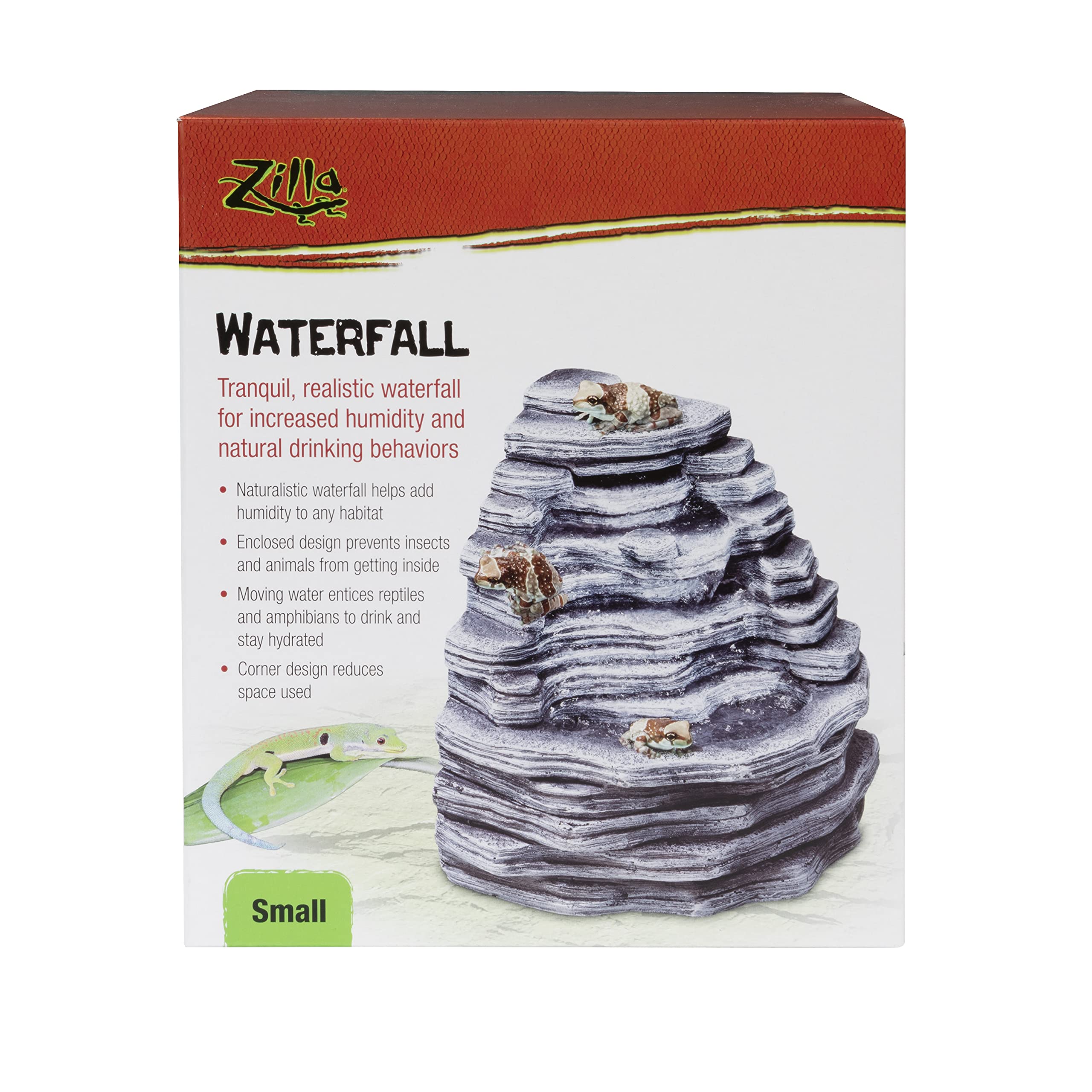 Zilla Pet Reptile Terrarium Waterfall Décor, Small