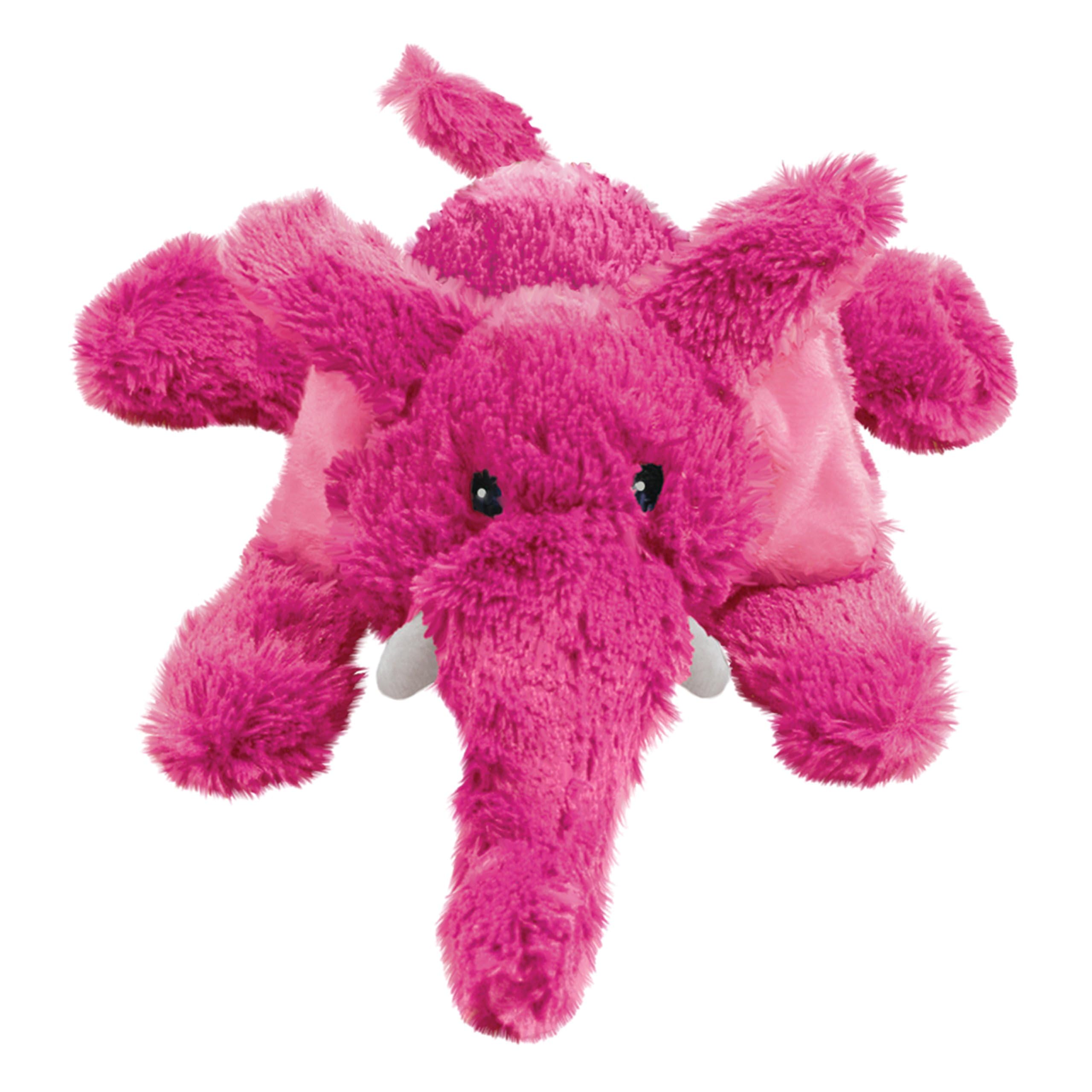 KONG Cozie Dog Toy - Elmer Elephant, Small, Plush, Pink, Model ZY32