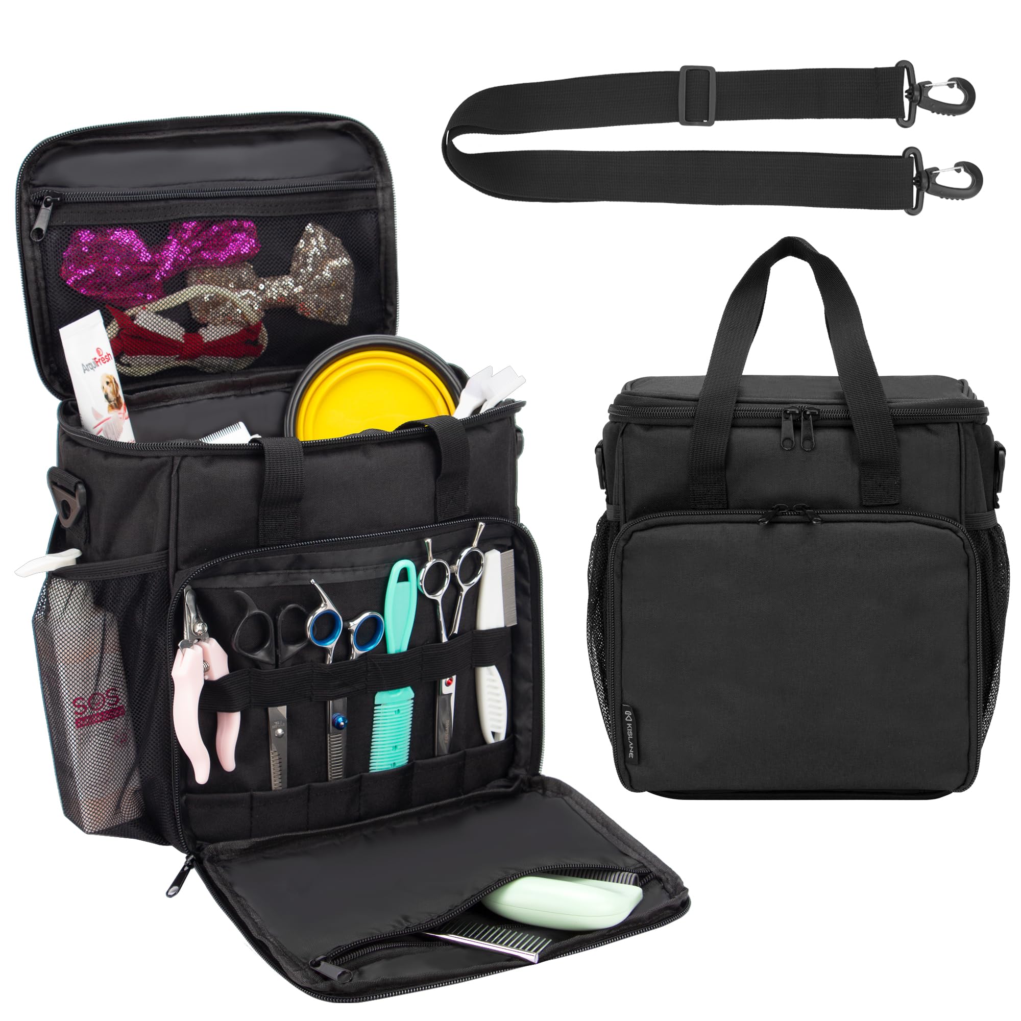 Pet Grooming Tote Bag, Cat Grooming Tools Organizer Bag, Dog Grooming Supplies Organizer Storage for Pets Grooming Kit and Dog W